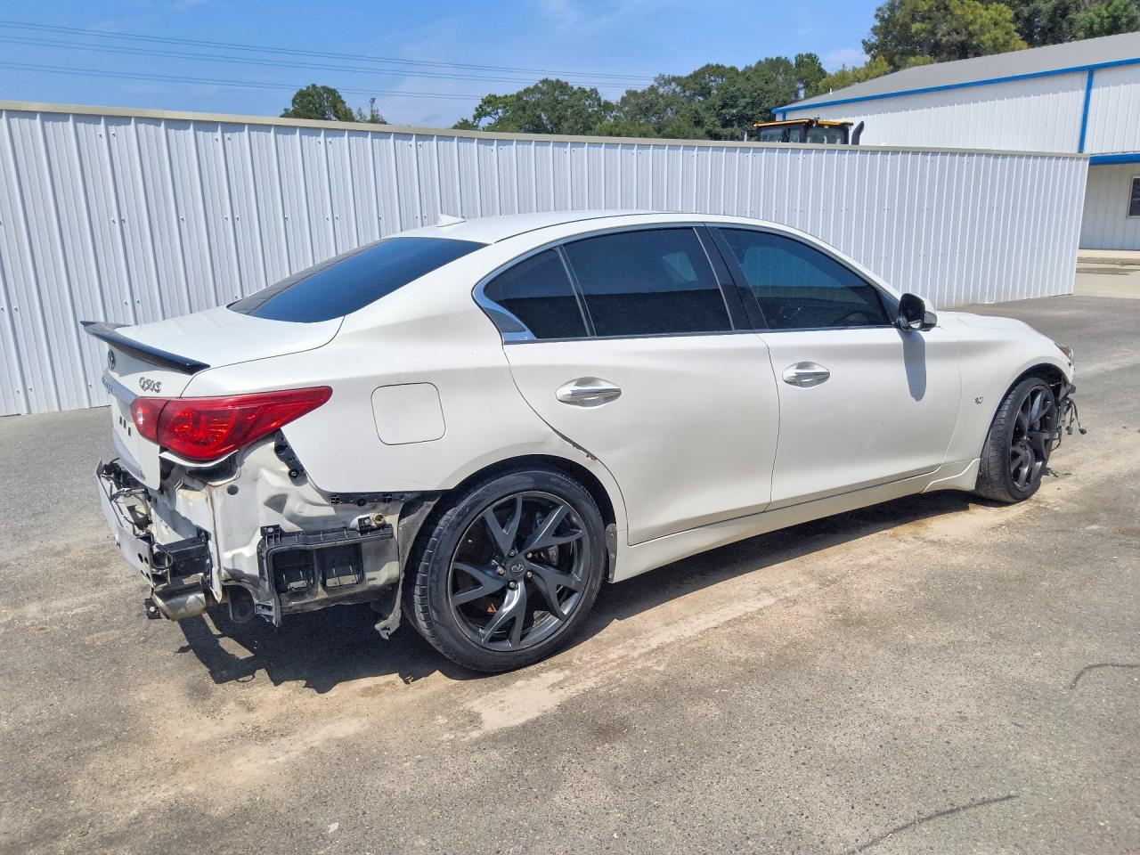 2015 Infiniti Q50 Sport White vin: JN1BV7AP5FM340232