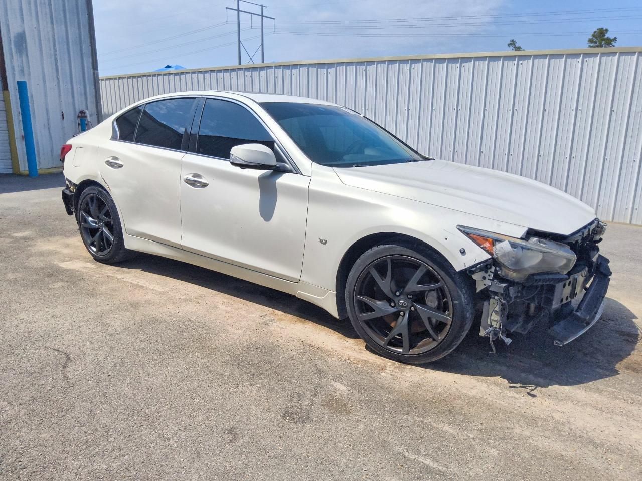 2015 Infiniti Q50 Sport White vin: JN1BV7AP5FM340232