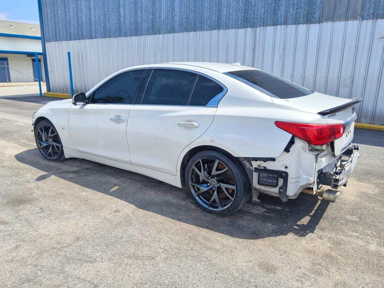 2015 Infiniti Q50 Sport White vin: JN1BV7AP5FM340232