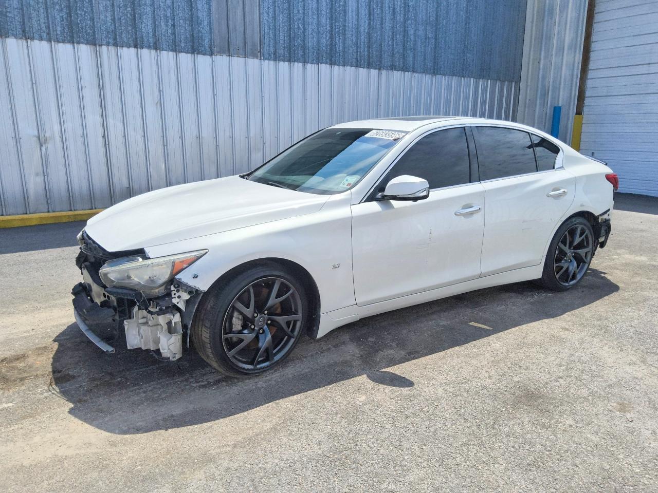 2015 Infiniti Q50 Sport White vin: JN1BV7AP5FM340232