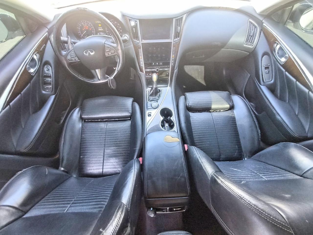 2015 Infiniti Q50 Sport White vin: JN1BV7AP5FM340232