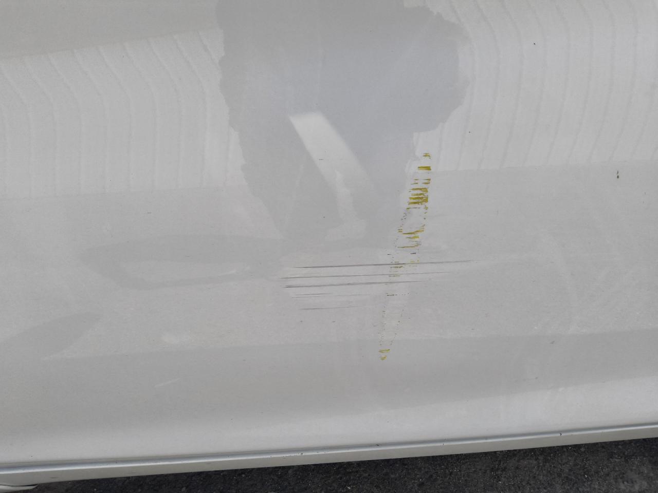 2015 Infiniti Q50 Sport White vin: JN1BV7AP5FM340232 Damage: Left Front Door, Dent(S) W/ Paint Dmg, 9 To 10 Inches