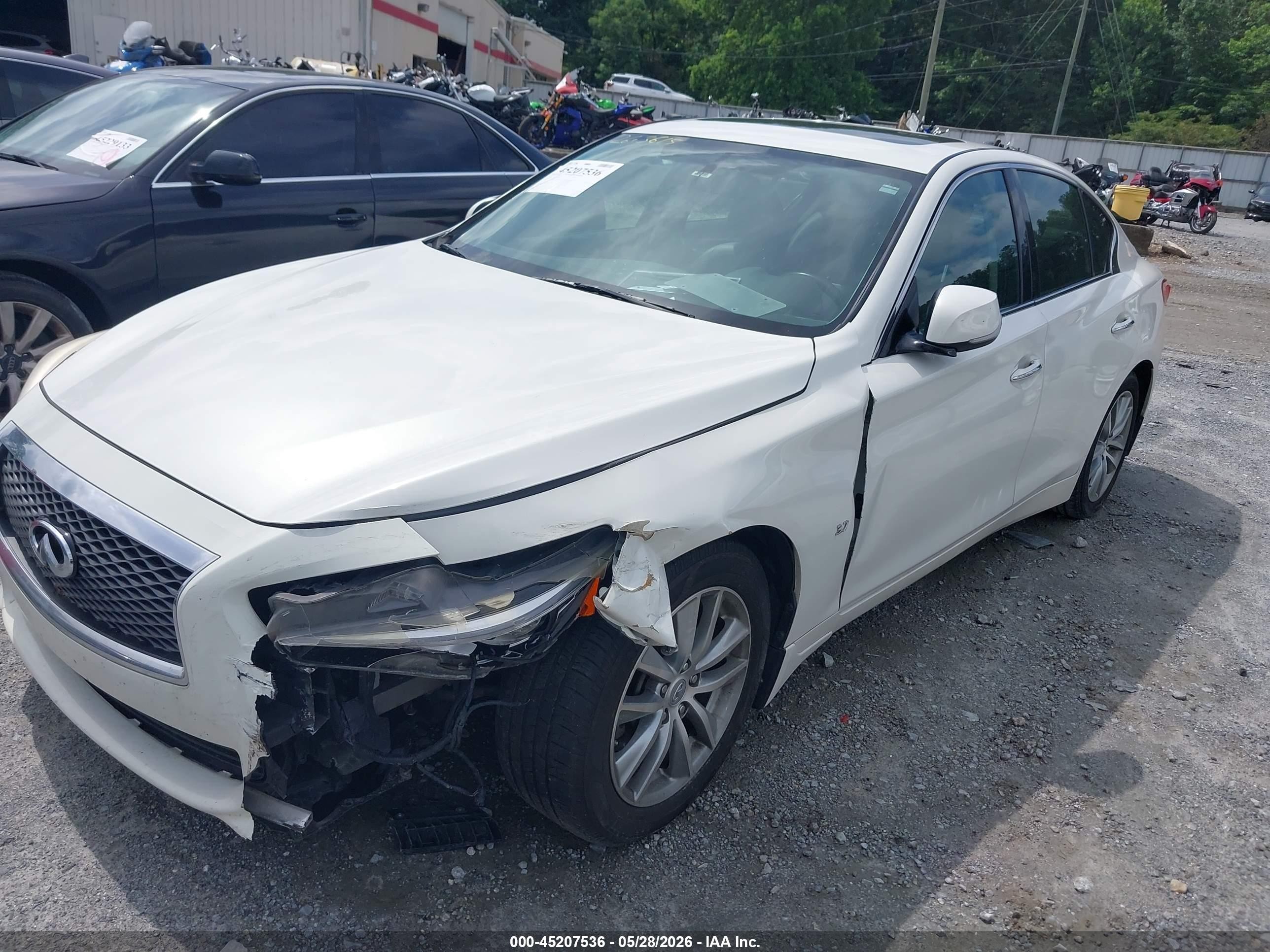 2015 Infiniti Q50 Premium White vin: JN1BV7AP5FM344099