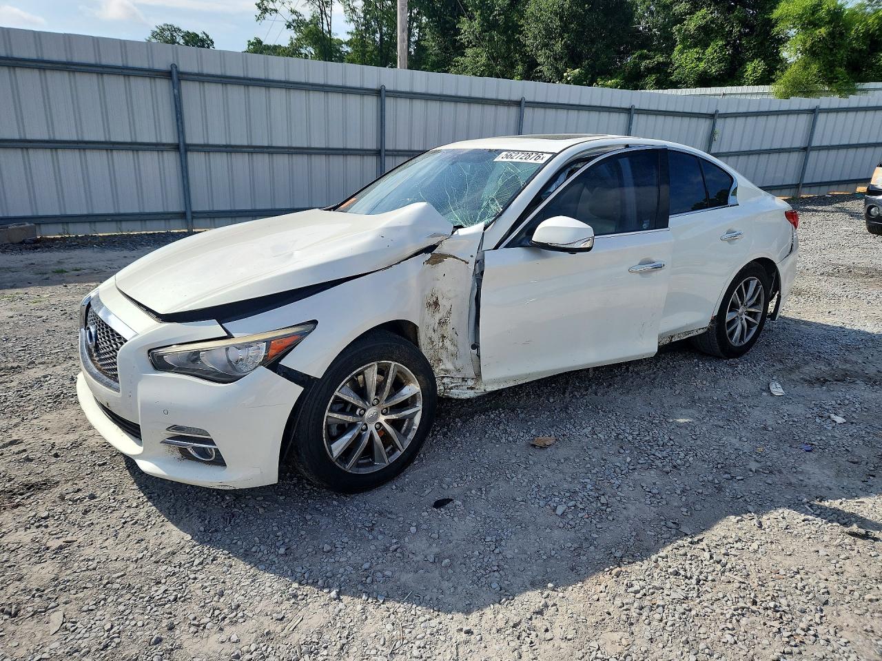 2015 Infiniti Q50 Premium White vin: JN1BV7AP5FM346497