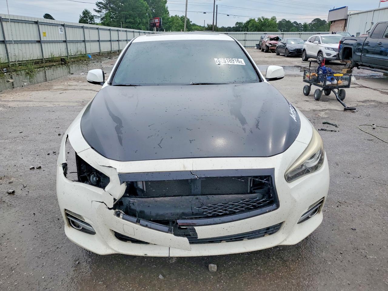 2015 Infiniti Q50 Premium White vin: JN1BV7AP5FM347990