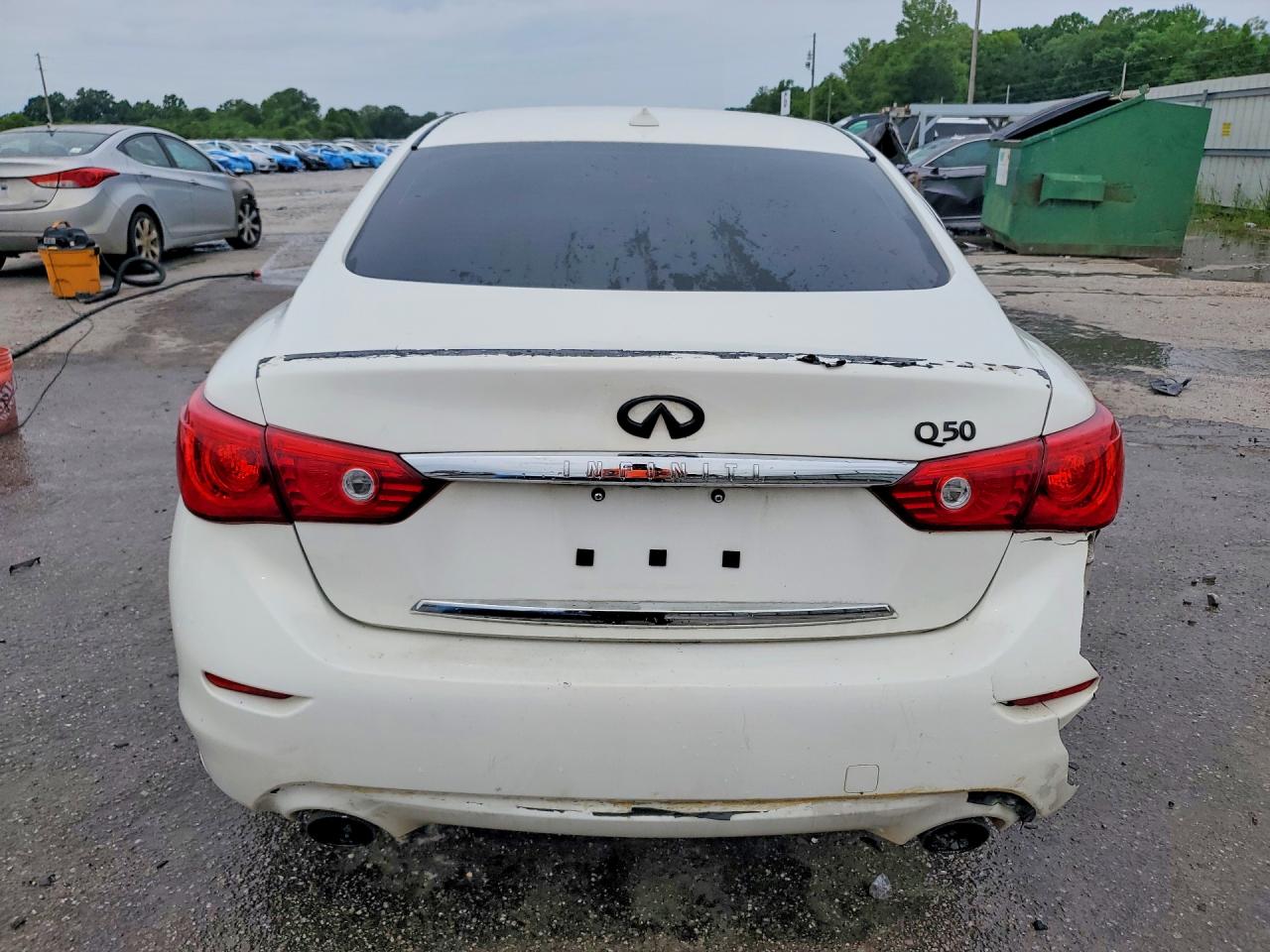 2015 Infiniti Q50 Premium White vin: JN1BV7AP5FM347990