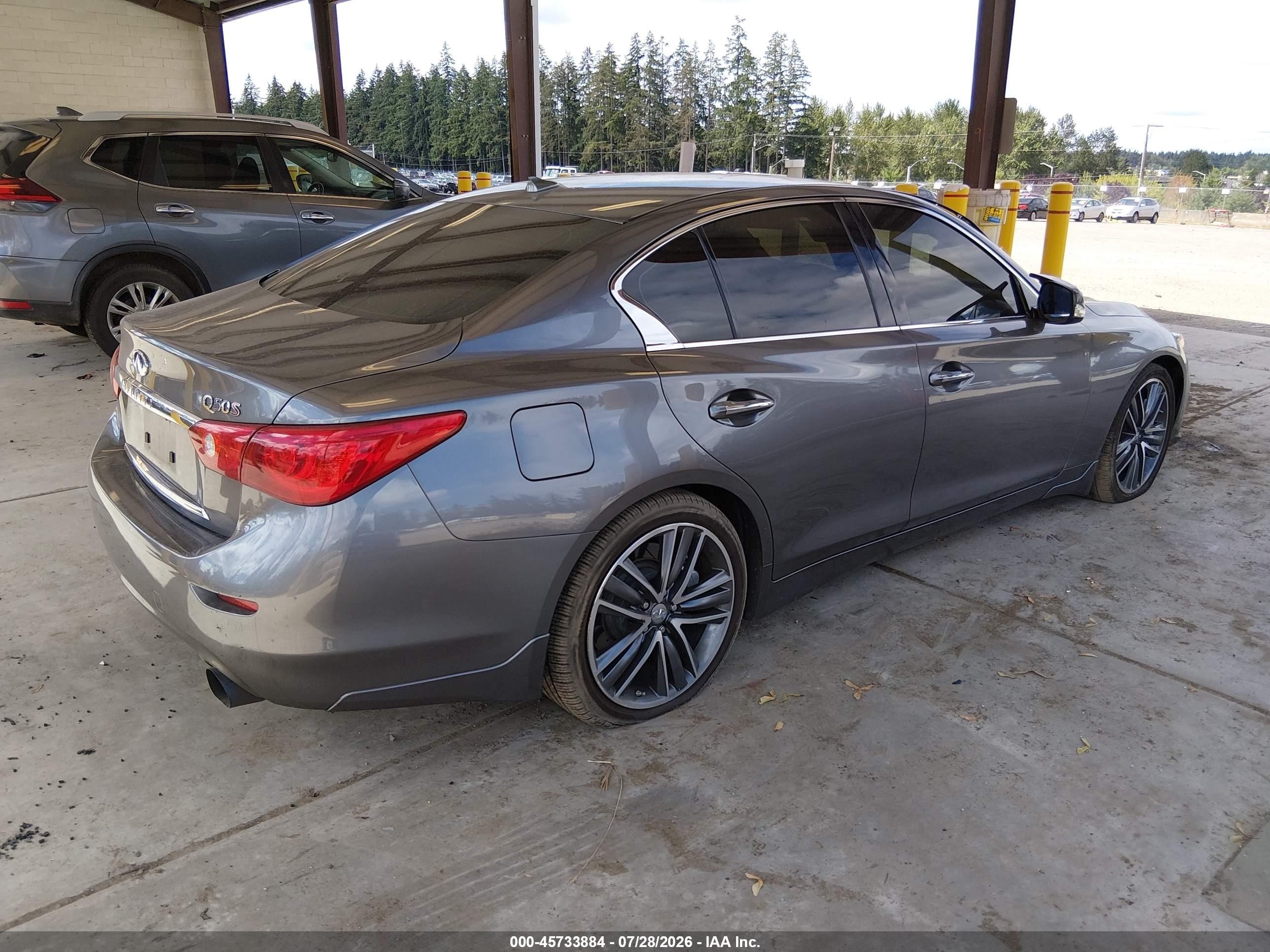 2014 Infiniti Q50 Sport Серый vin: JN1BV7AP6EM676860