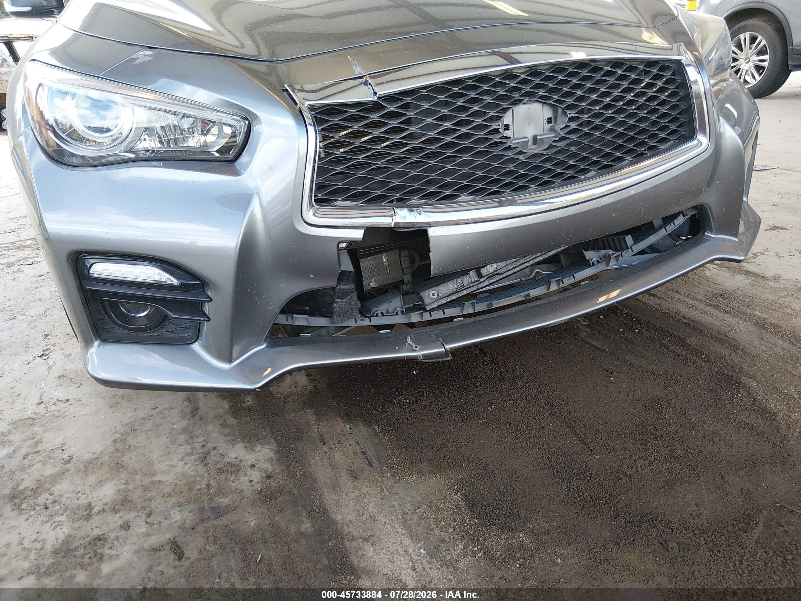 2014 Infiniti Q50 Sport Серый vin: JN1BV7AP6EM676860