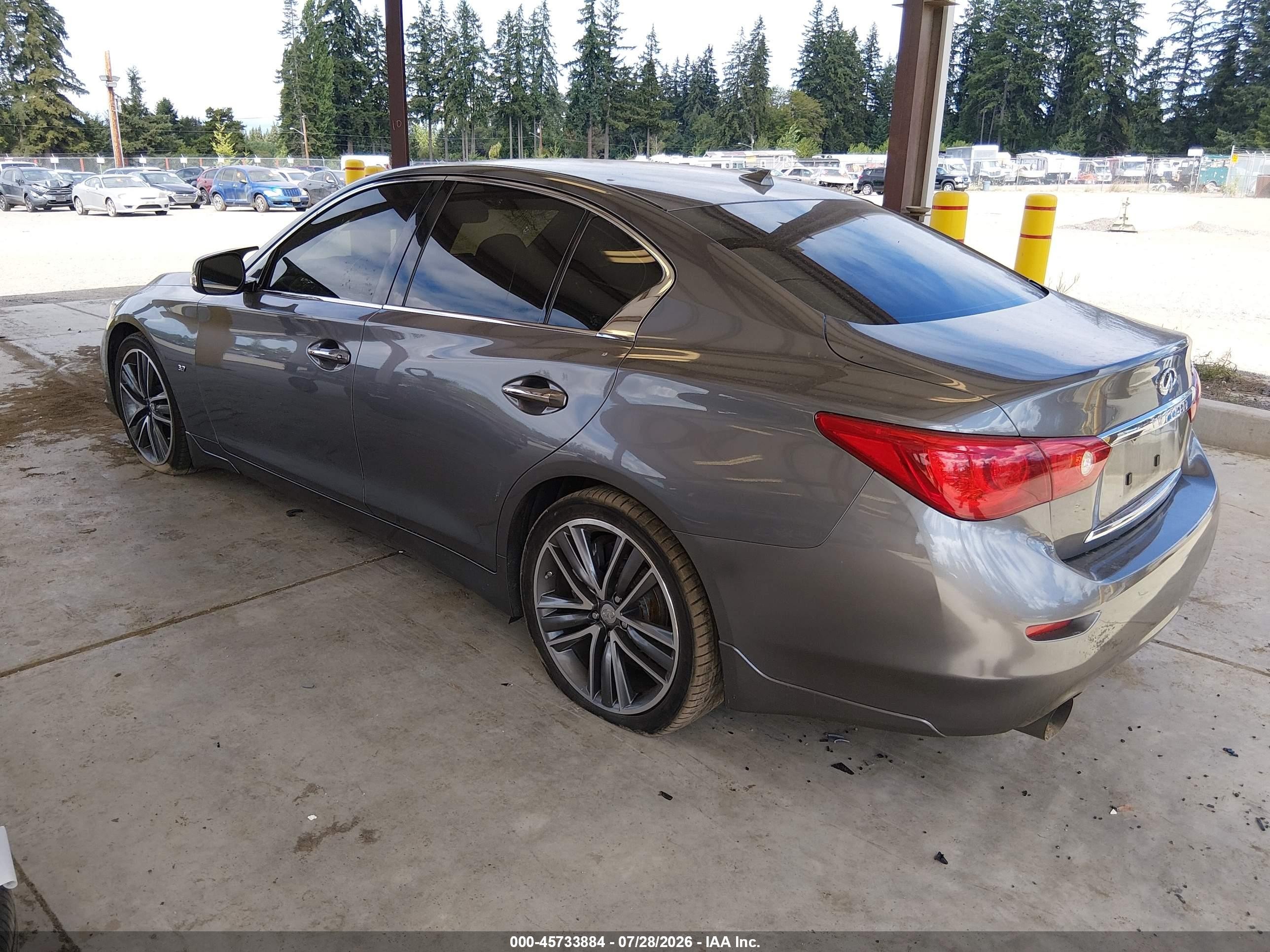 2014 Infiniti Q50 Sport Серый vin: JN1BV7AP6EM676860