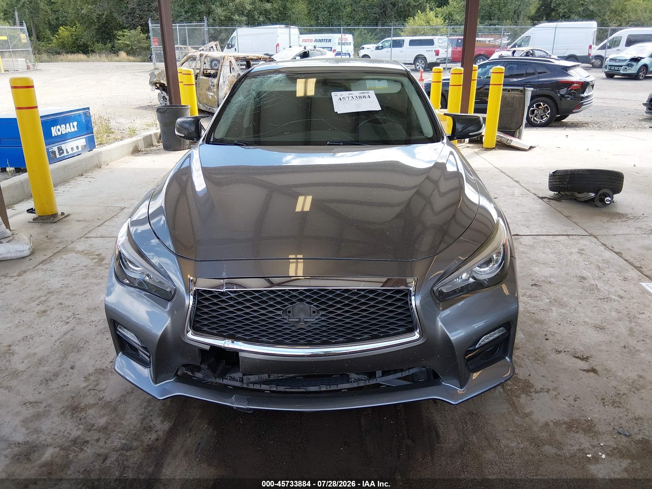 2014 Infiniti Q50 Sport Серый vin: JN1BV7AP6EM676860