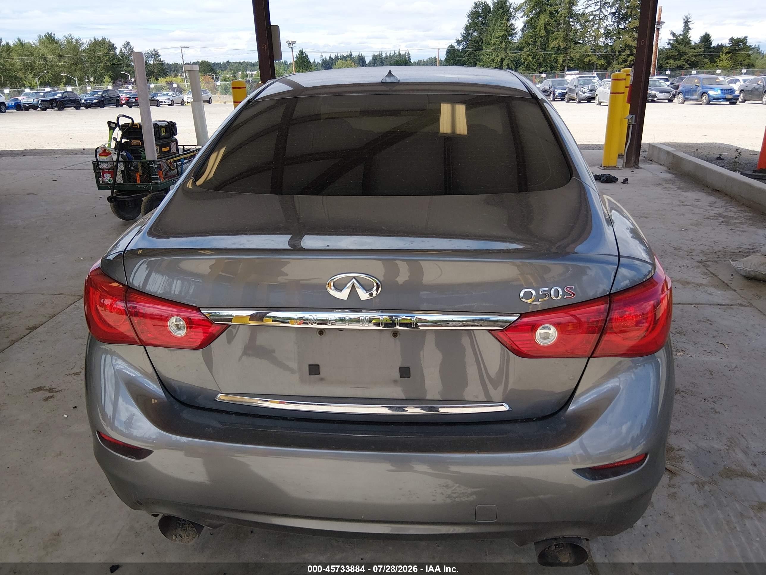 2014 Infiniti Q50 Sport Серый vin: JN1BV7AP6EM676860