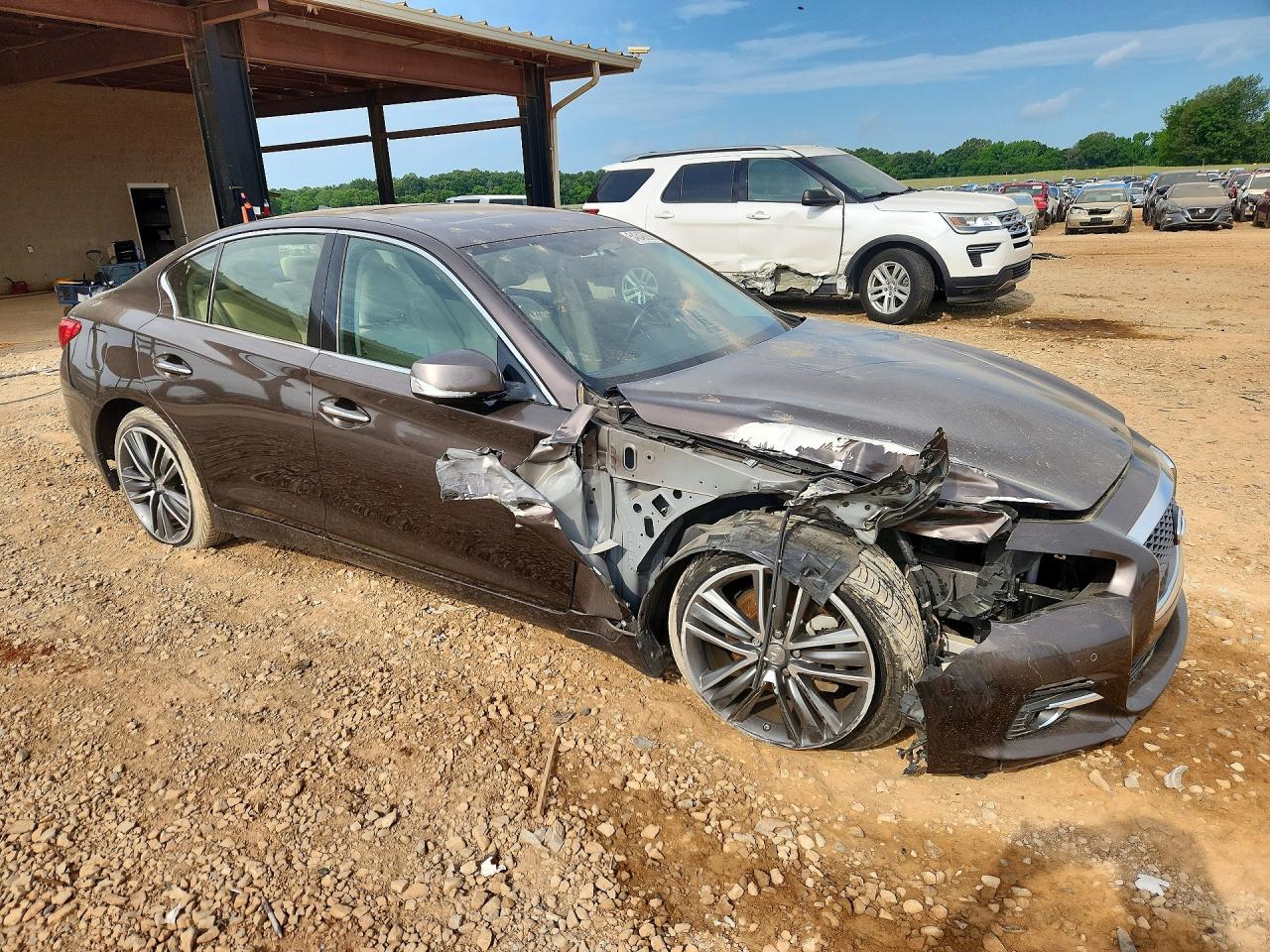2014 Infiniti Q50 Premium Brown vin: JN1BV7AP6EM682481