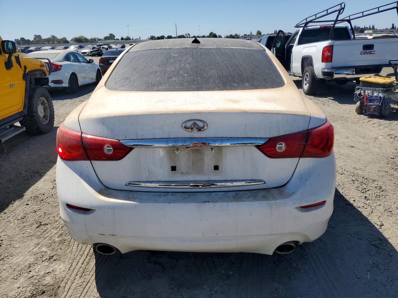 2014 Infiniti Q50 Premium White vin: JN1BV7AP6EM682545
