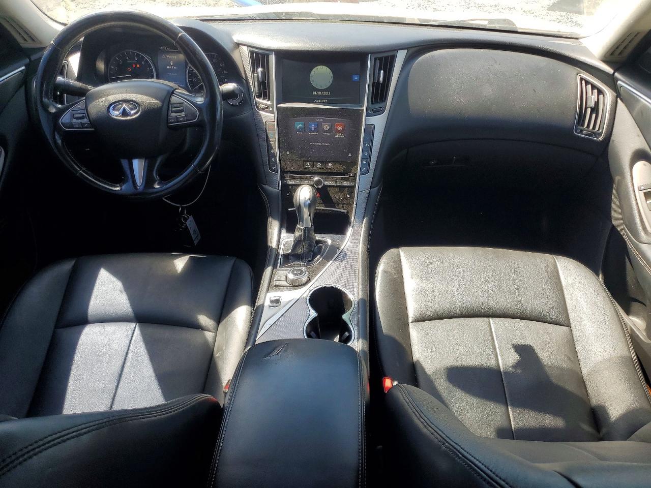 2014 Infiniti Q50 Premium White vin: JN1BV7AP6EM682545
