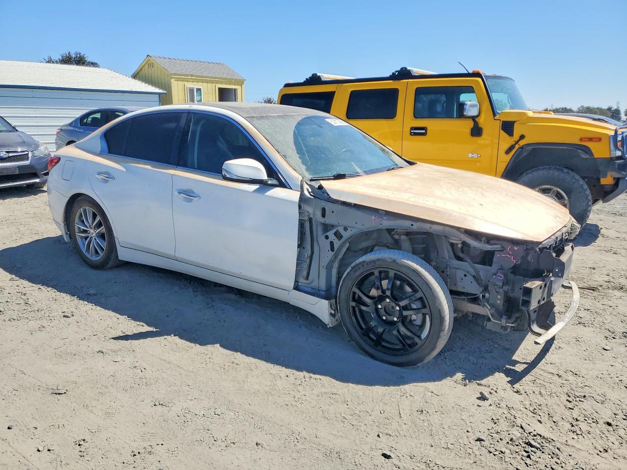 2014 Infiniti Q50 Premium White vin: JN1BV7AP6EM682545