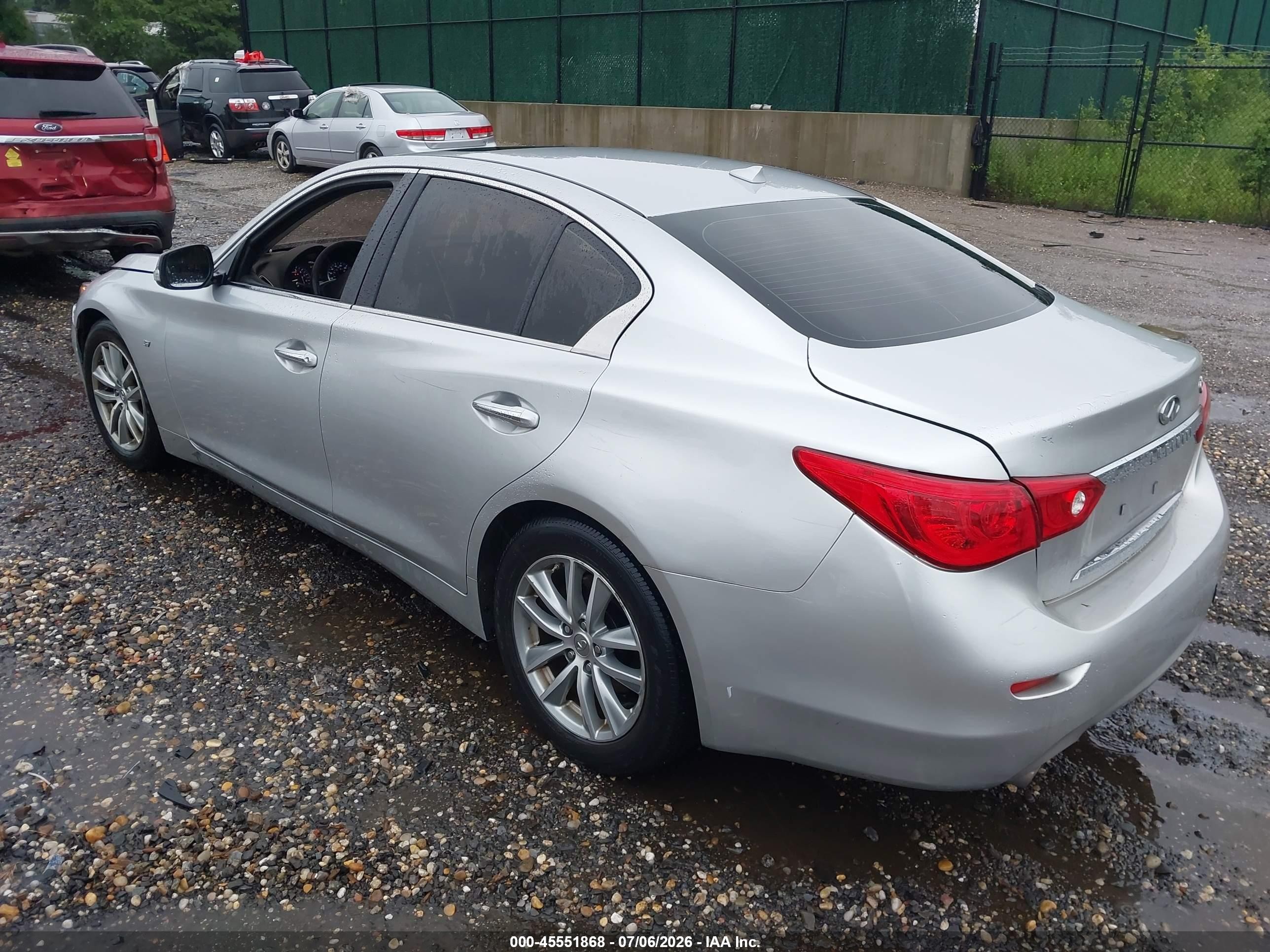 2014 Infiniti Q50 Premium Silver vin: JN1BV7AP6EM685378