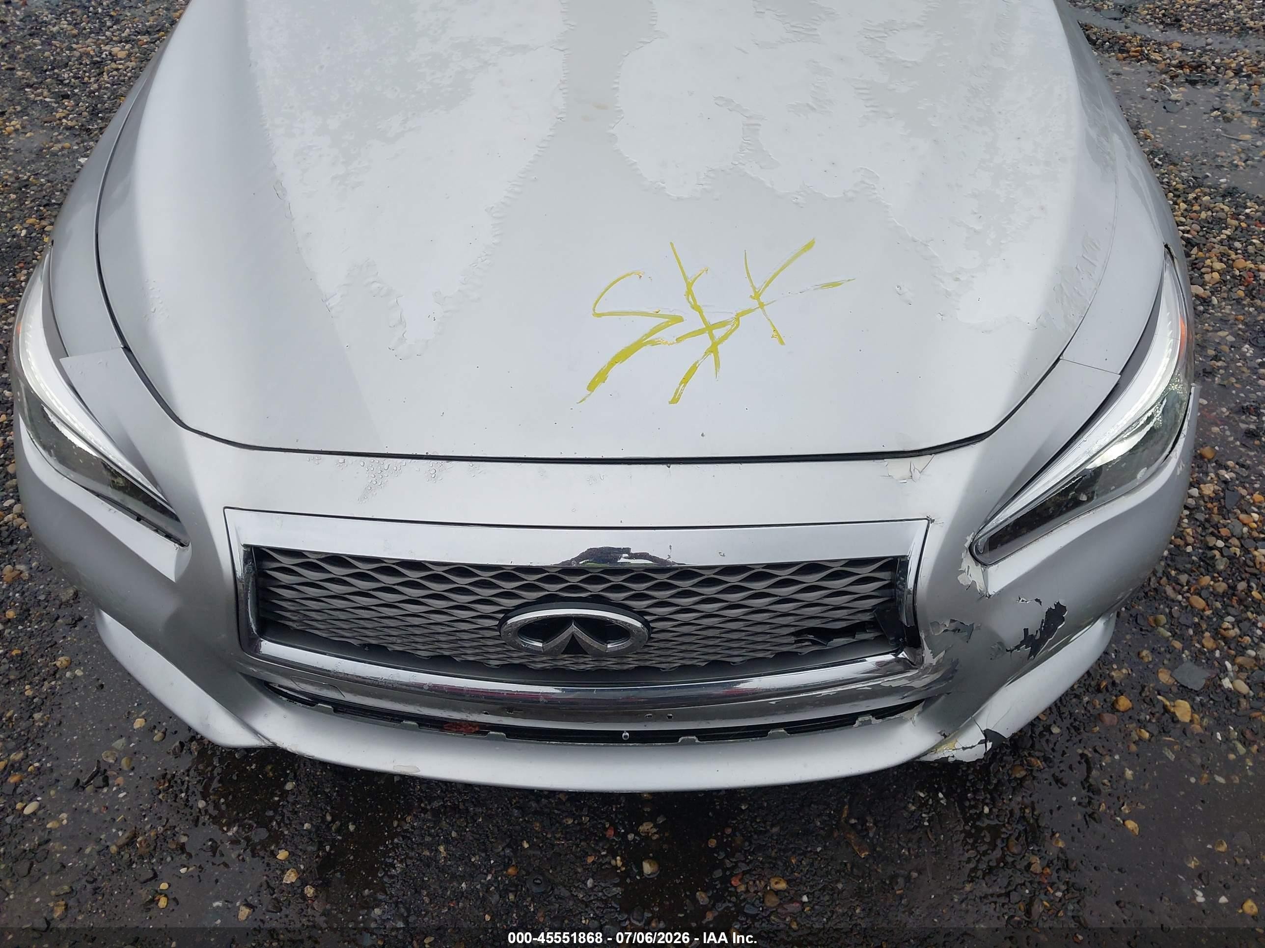 2014 Infiniti Q50 Premium Silver vin: JN1BV7AP6EM685378