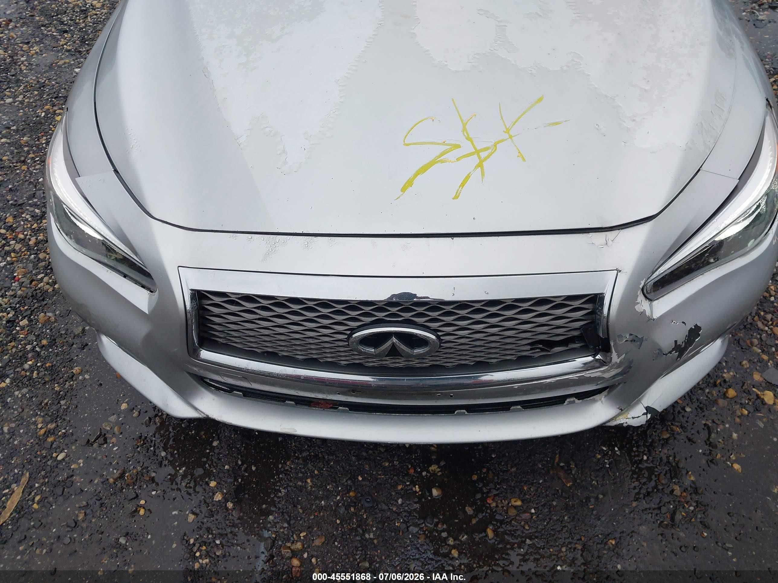 2014 Infiniti Q50 Premium Silver vin: JN1BV7AP6EM685378