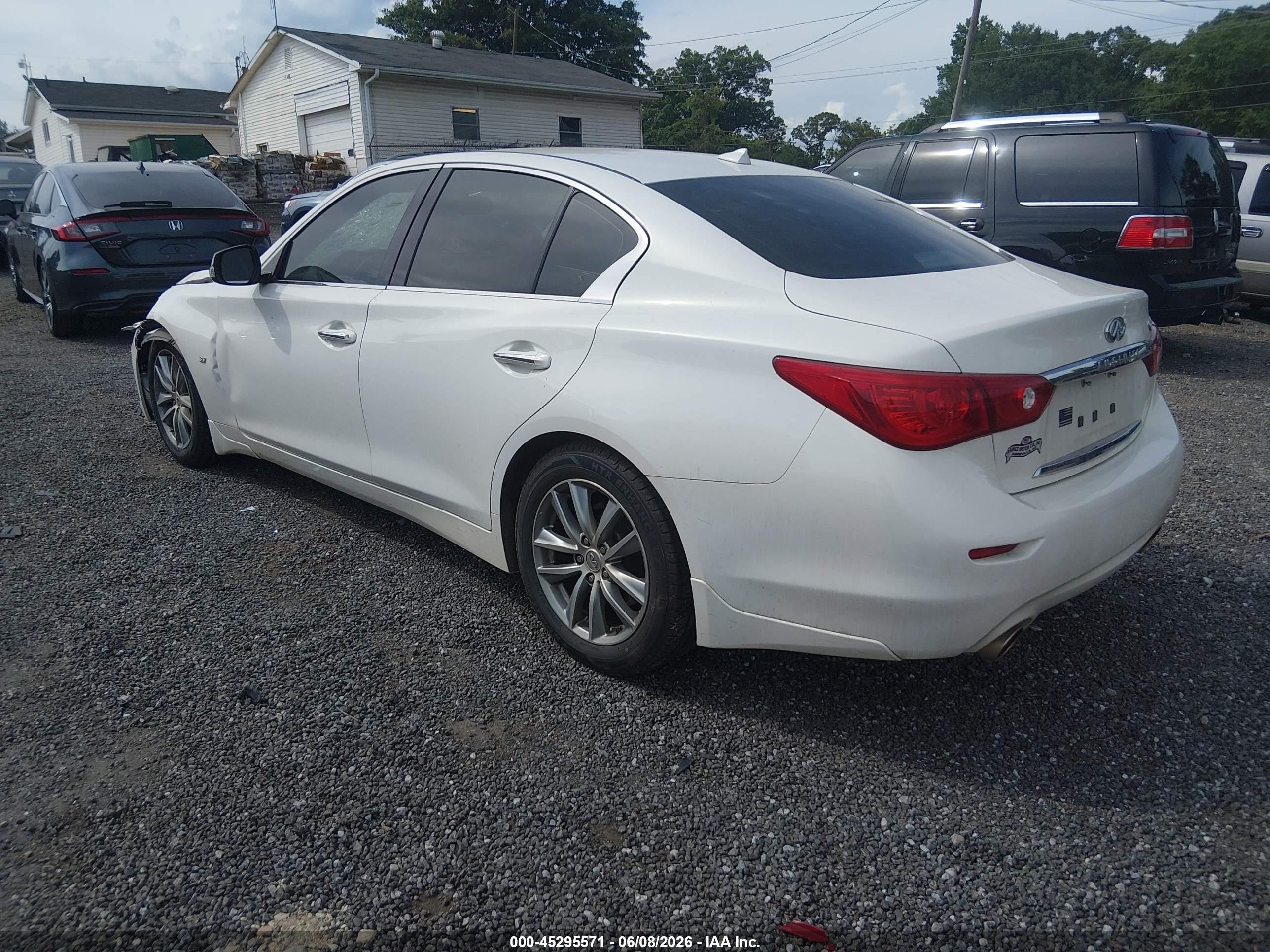 2014 Infiniti Q50 Premium White vin: JN1BV7AP6EM691455