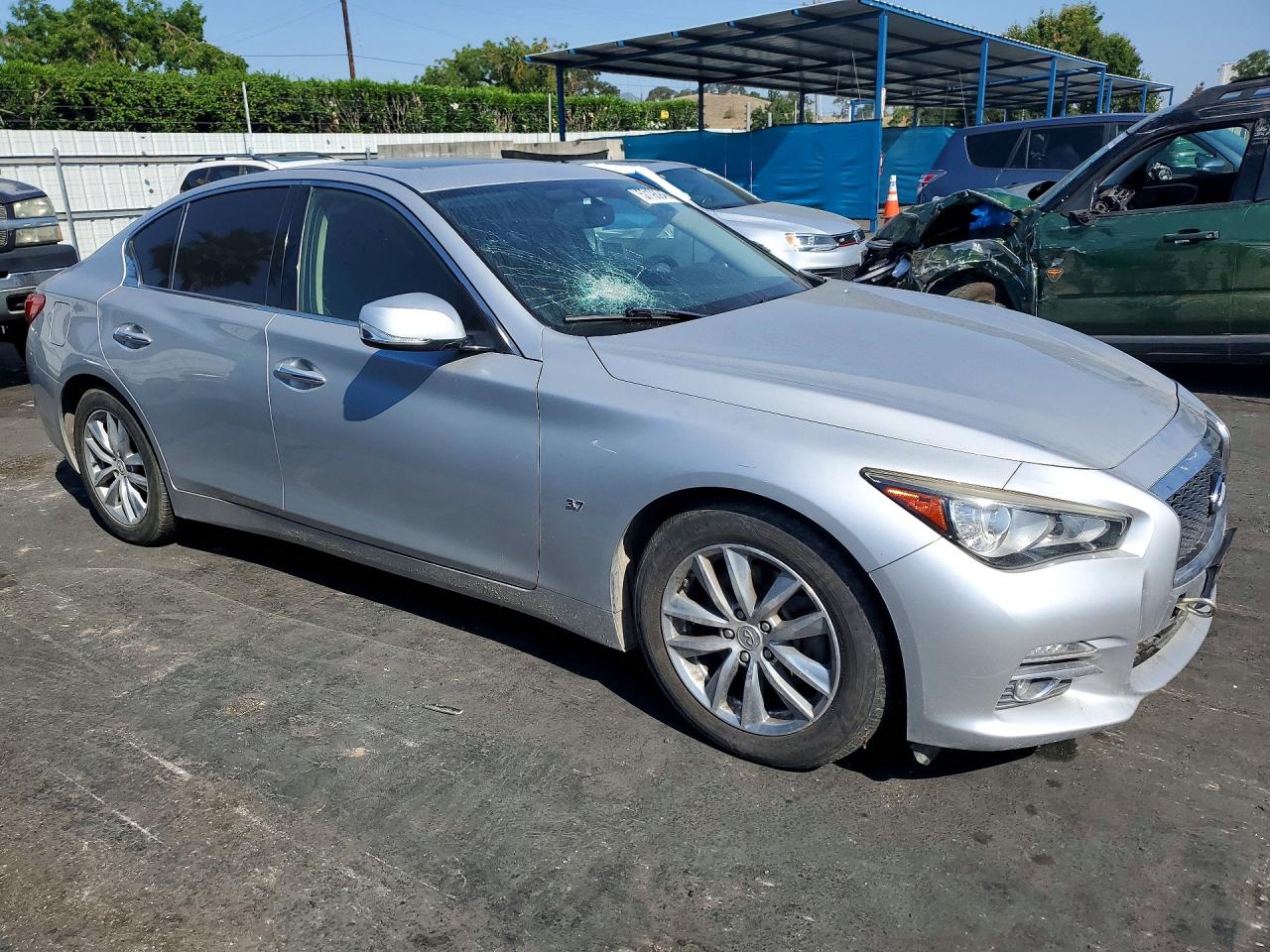 2015 Infiniti Q50 Base Silver vin: JN1BV7AP6FM337162