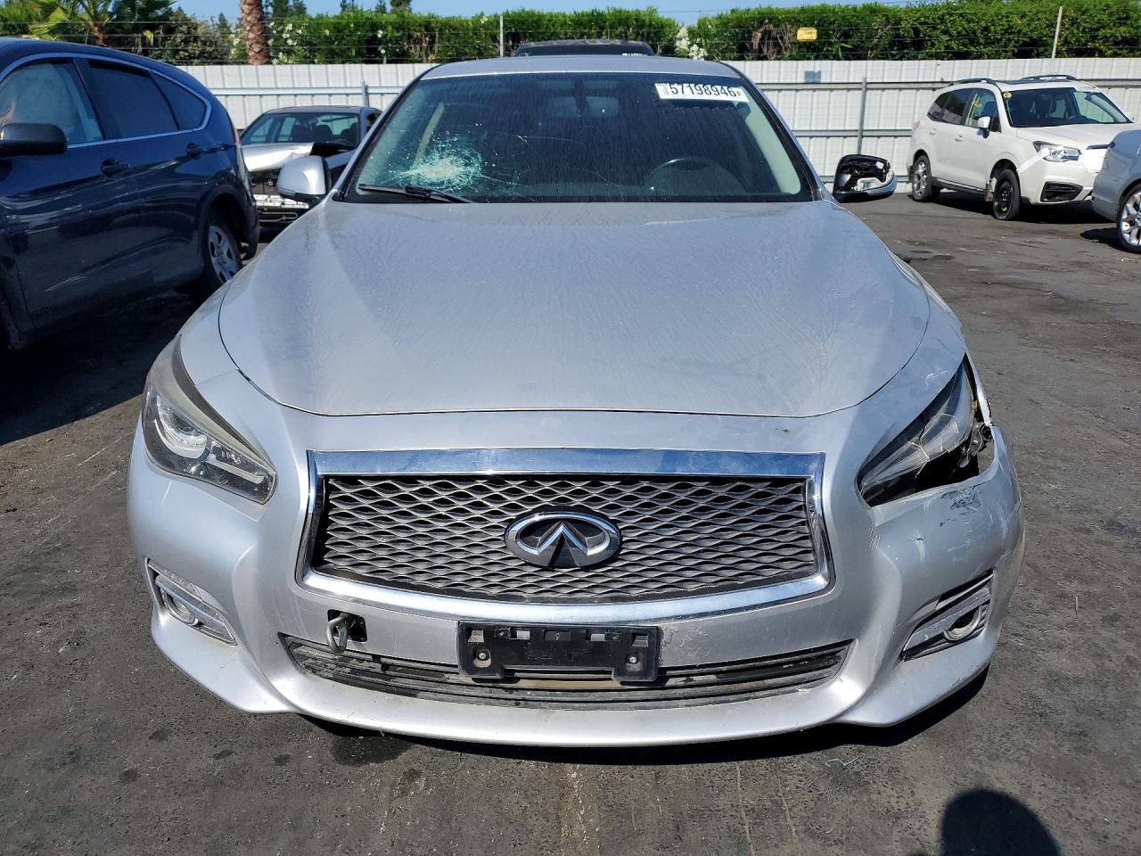 2015 Infiniti Q50 Base Silver vin: JN1BV7AP6FM337162