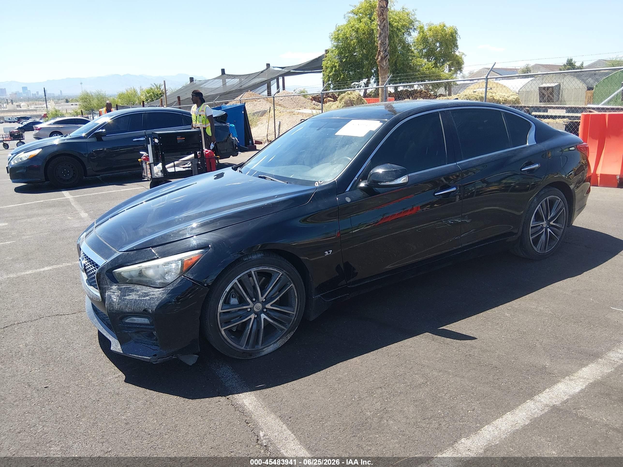 2015 Infiniti Q50 Sport Black vin: JN1BV7AP6FM348372