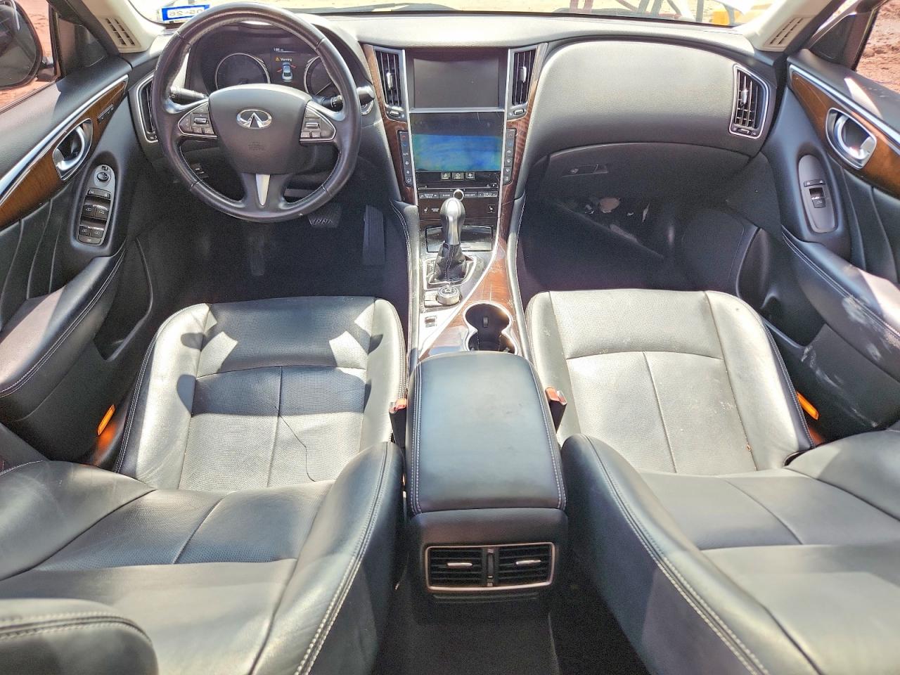 2015 Infiniti Q50 White vin: JN1BV7AP6FM349263