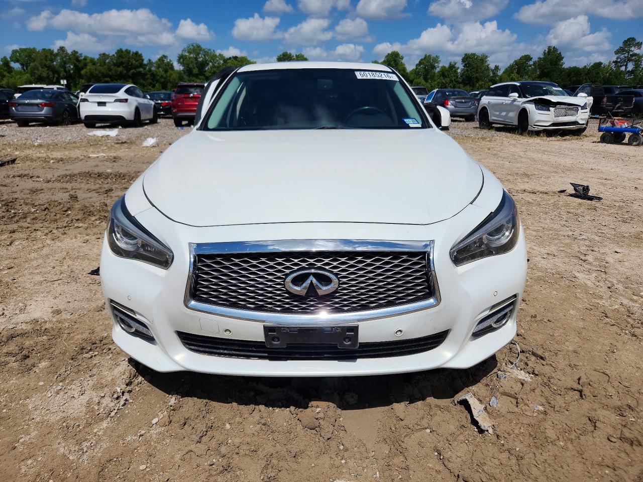 2015 Infiniti Q50 White vin: JN1BV7AP6FM349263