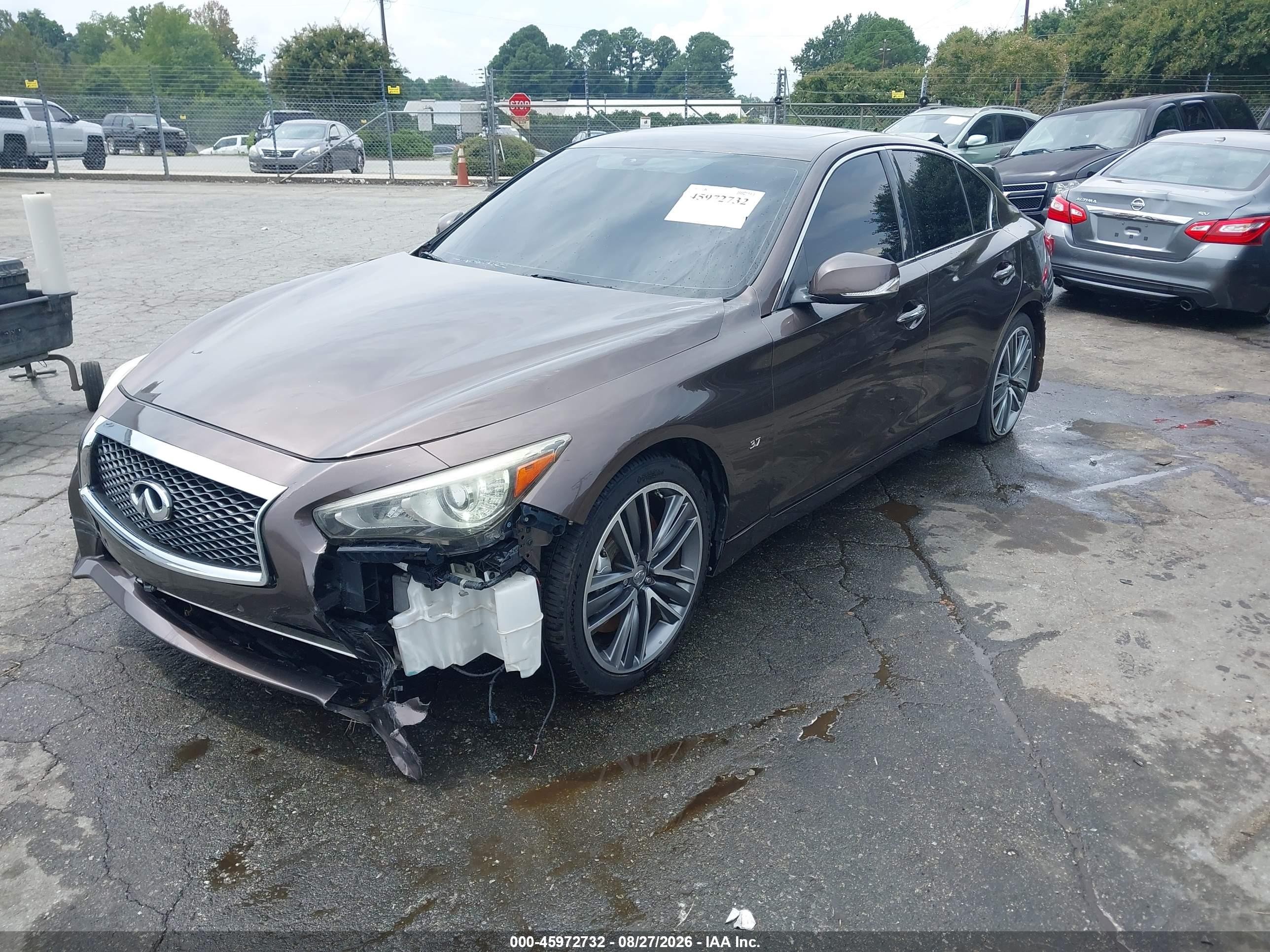 2014 Infiniti Q50 Sport Коричневый vin: JN1BV7AP7EM670727
