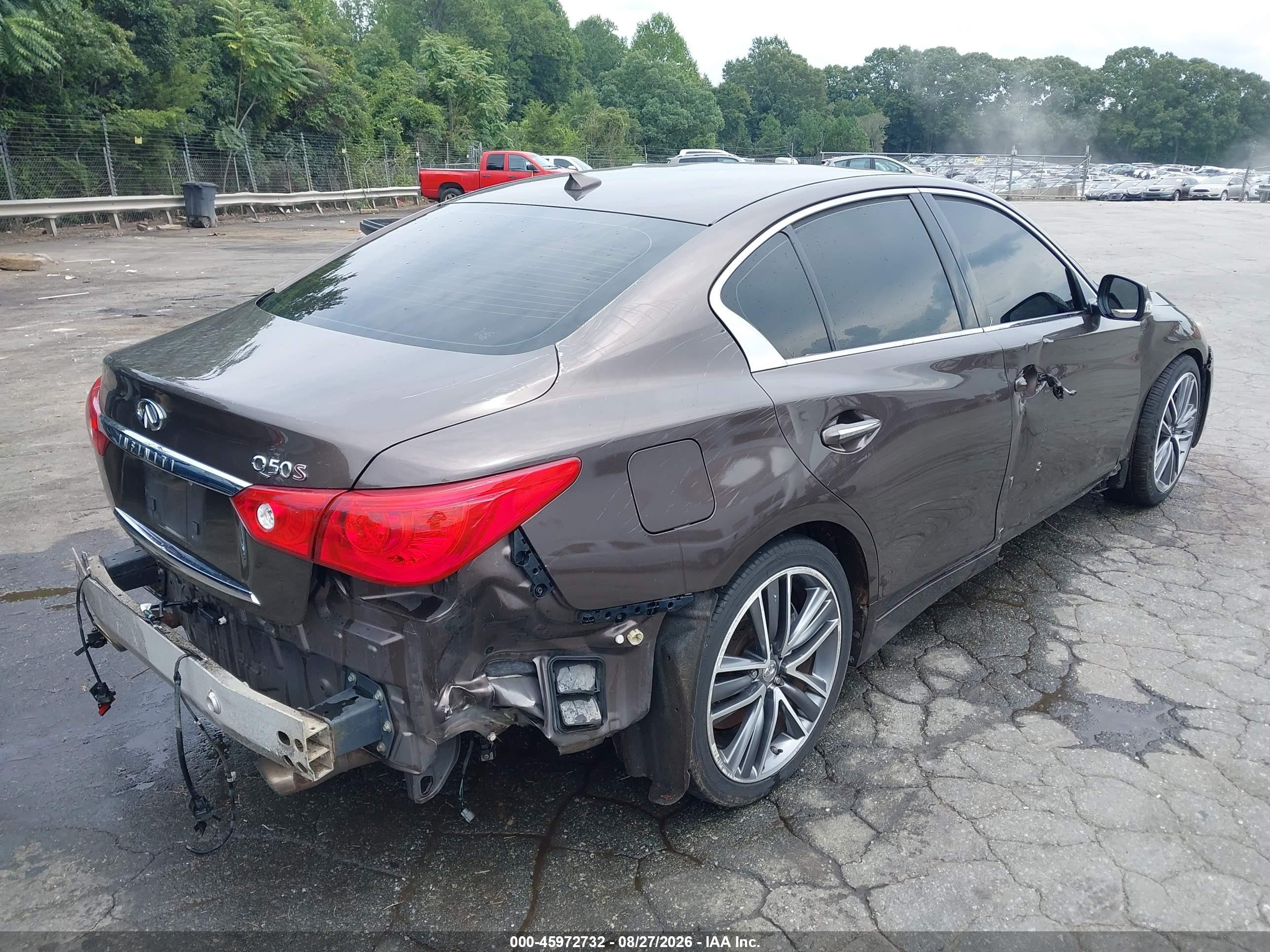 2014 Infiniti Q50 Sport Коричневый vin: JN1BV7AP7EM670727