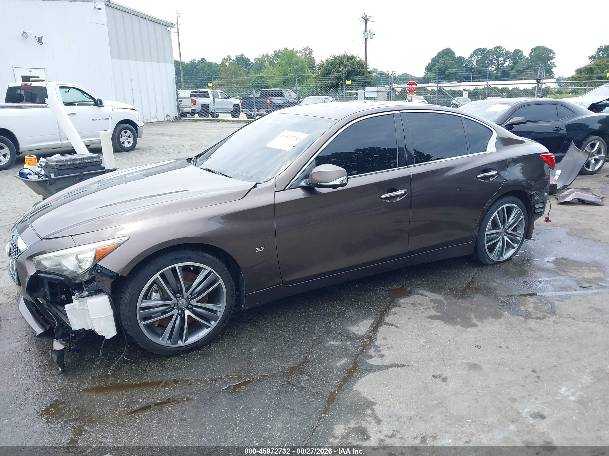 2014 Infiniti Q50 Sport Коричневый vin: JN1BV7AP7EM670727