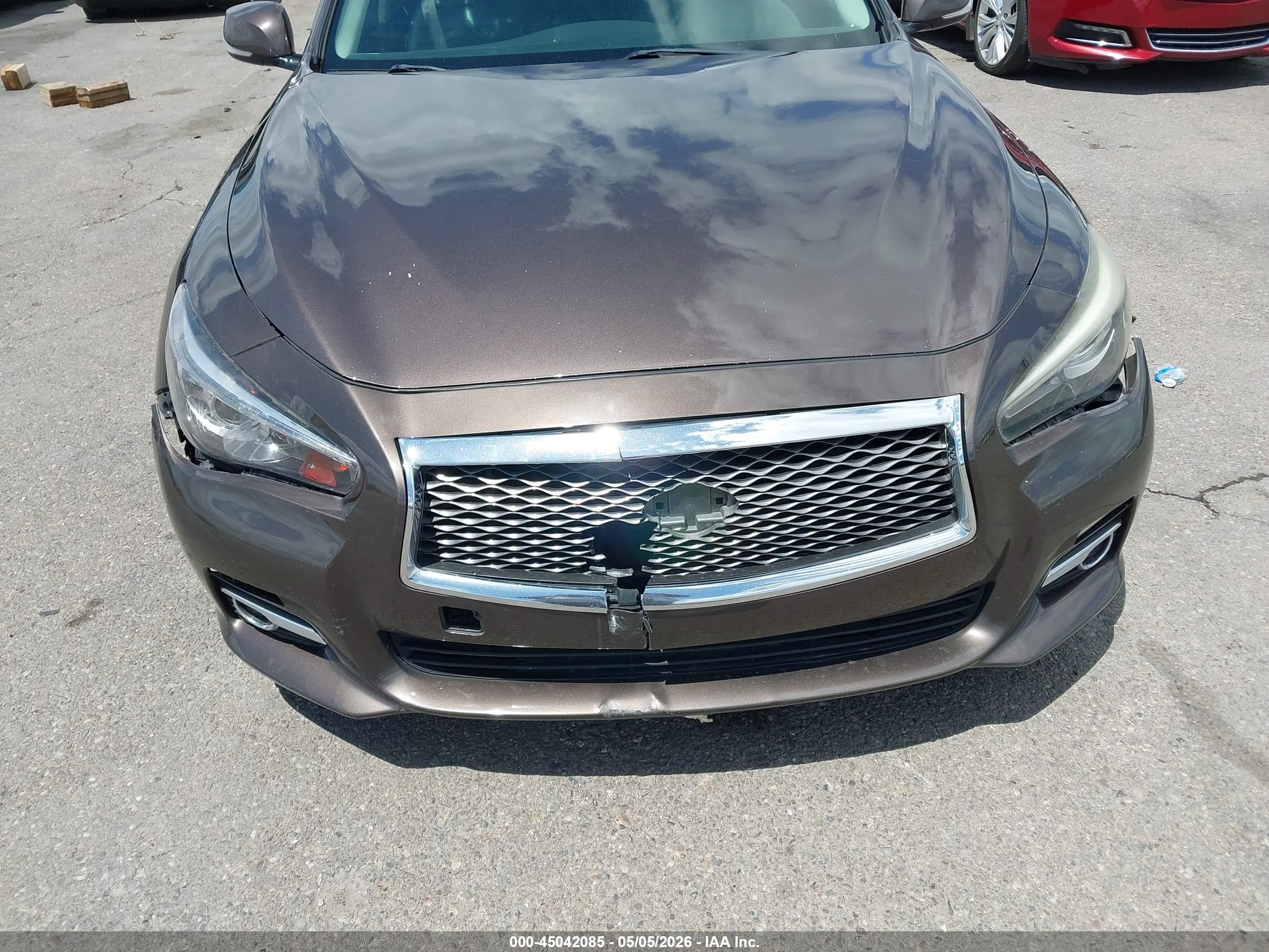 2014 Infiniti Q50 Premium Brown vin: JN1BV7AP7EM671005
