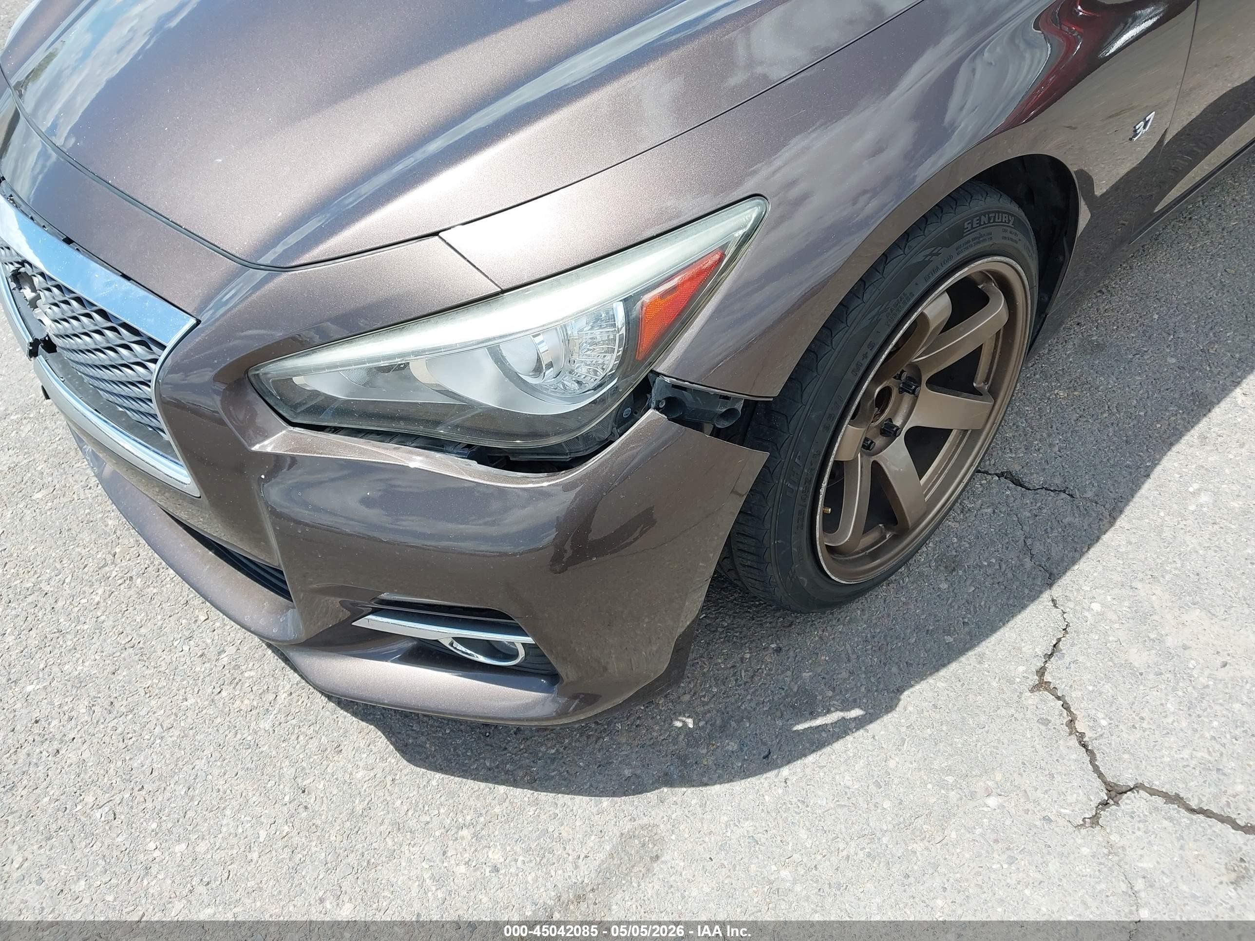 2014 Infiniti Q50 Premium Brown vin: JN1BV7AP7EM671005