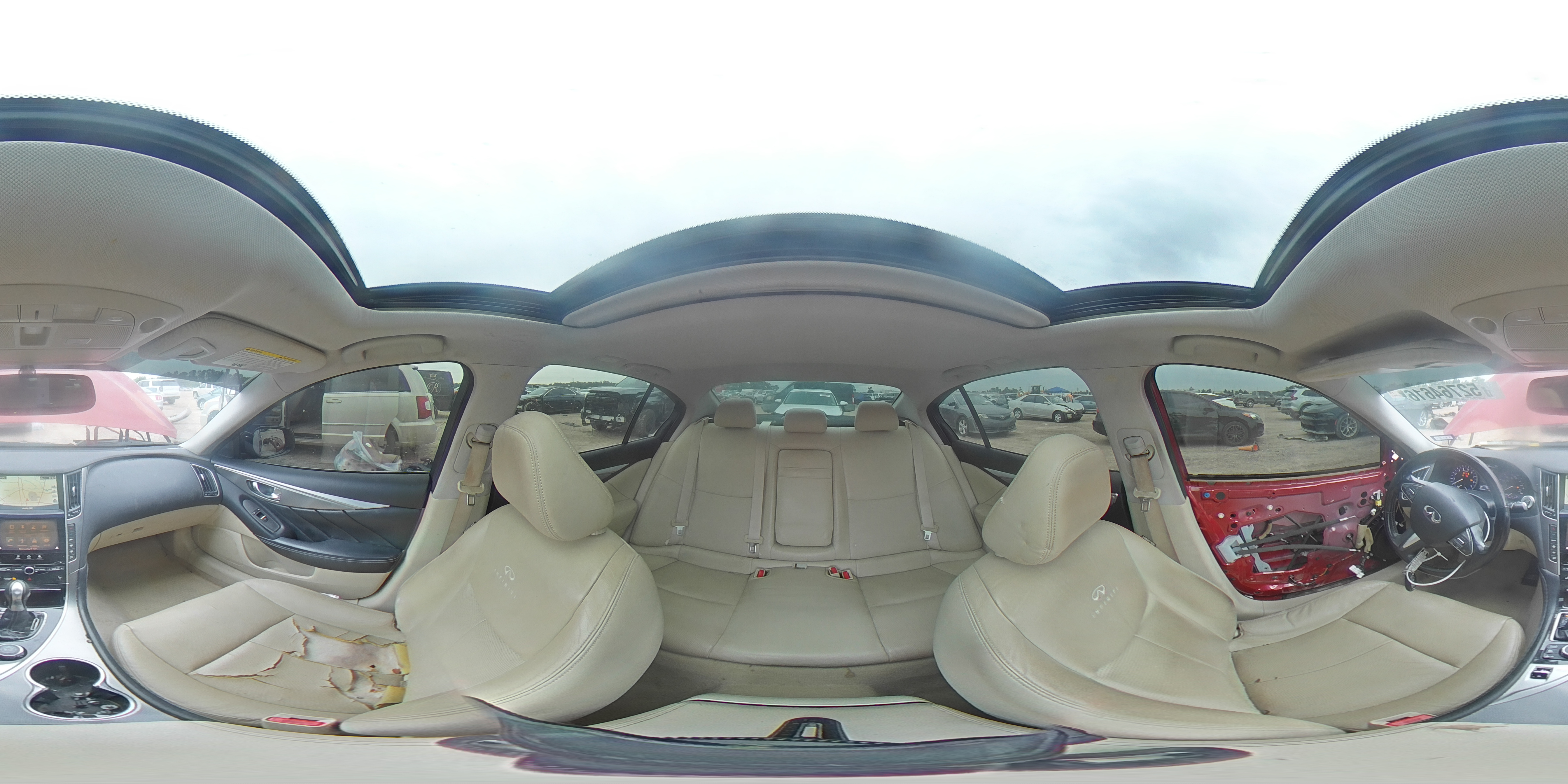 2014 Infiniti Q50 Base Red vin: JN1BV7AP7EM672932