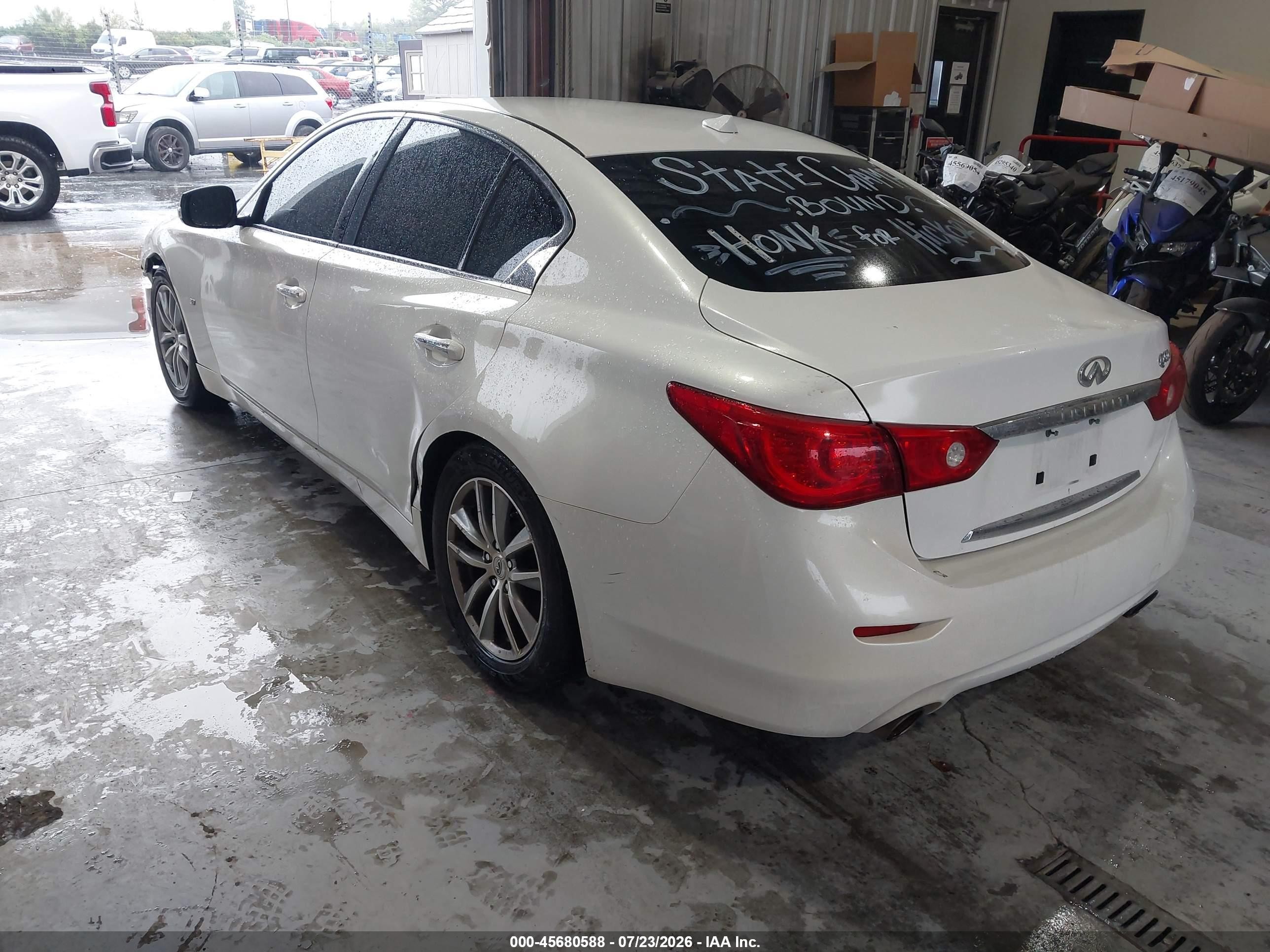 2014 Infiniti Q50 Белый vin: JN1BV7AP7EM674034