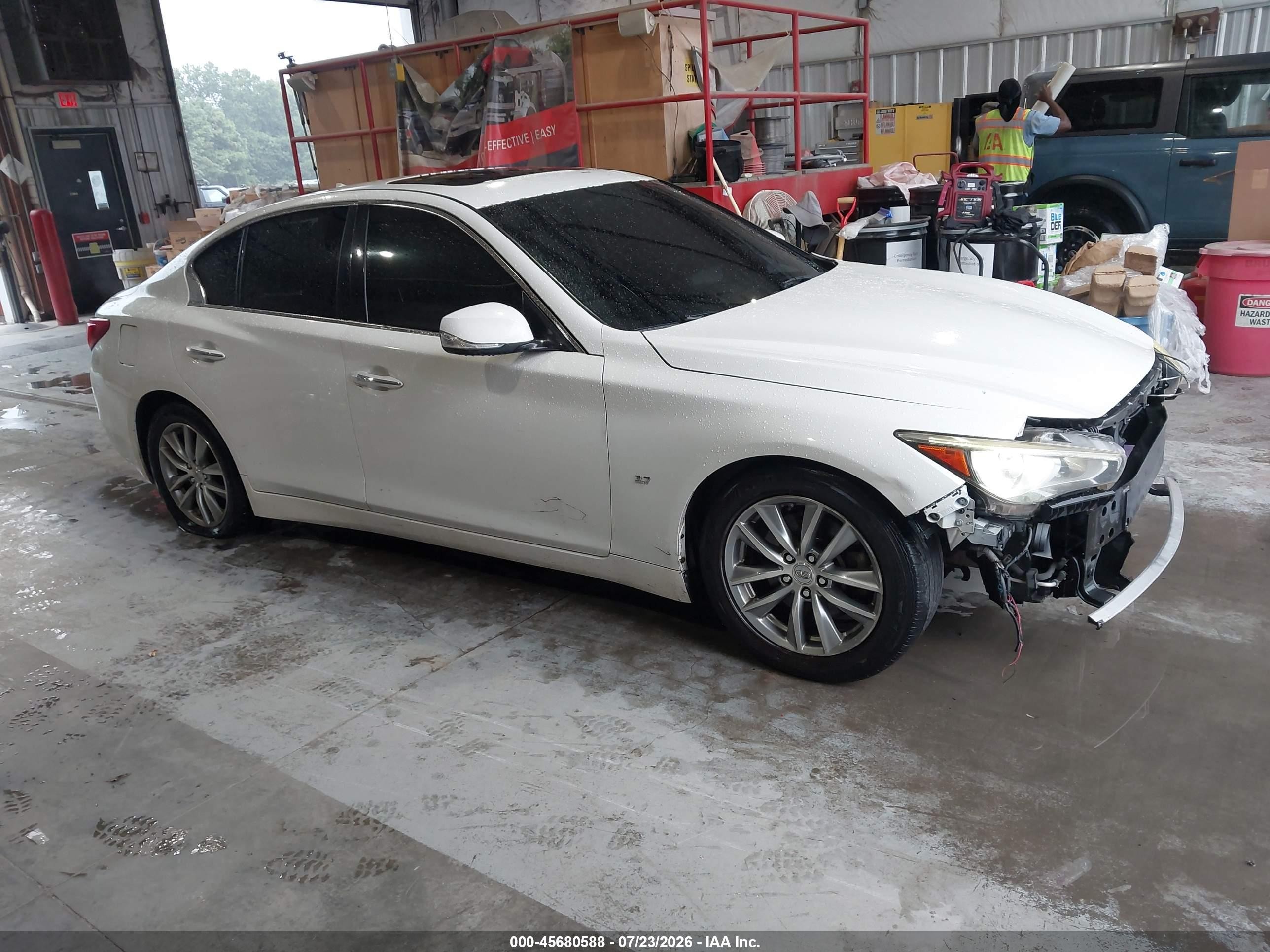 2014 Infiniti Q50 Белый vin: JN1BV7AP7EM674034