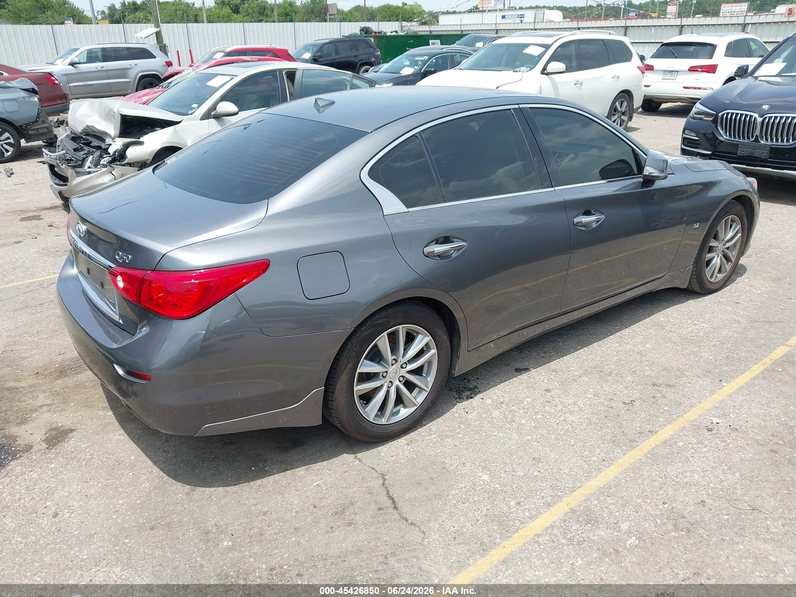 2014 Infiniti Q50 Premium Gray vin: JN1BV7AP7EM674132