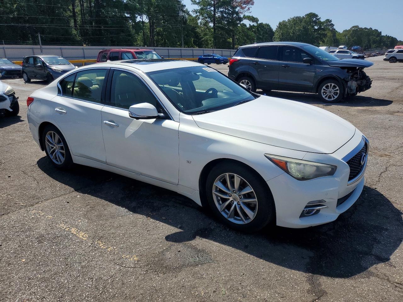 2014 Infiniti Q50 Base White vin: JN1BV7AP7EM674938