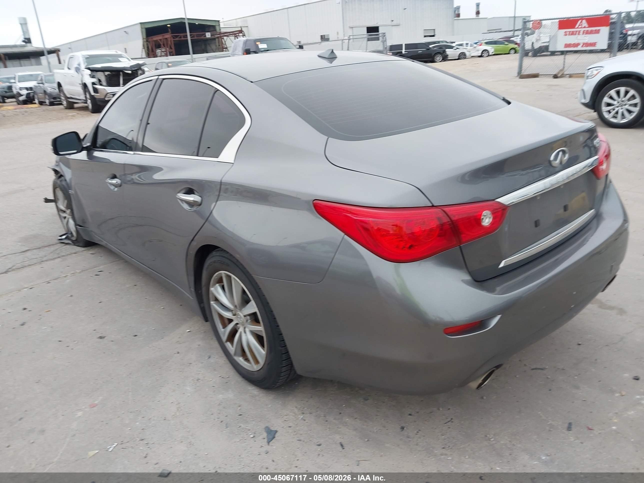 2014 Infiniti Q50 Premium Gray vin: JN1BV7AP7EM678181