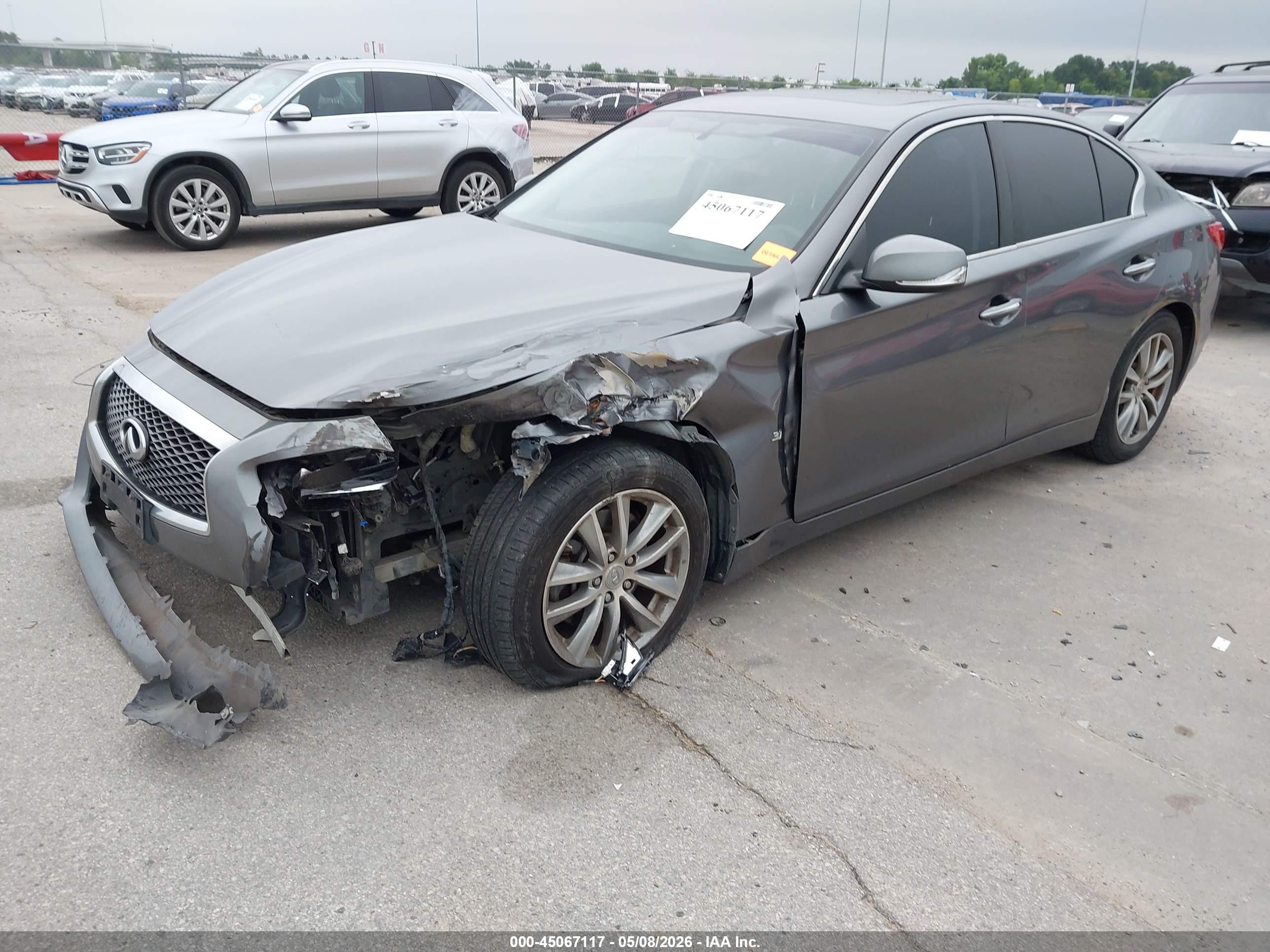 2014 Infiniti Q50 Premium Gray vin: JN1BV7AP7EM678181