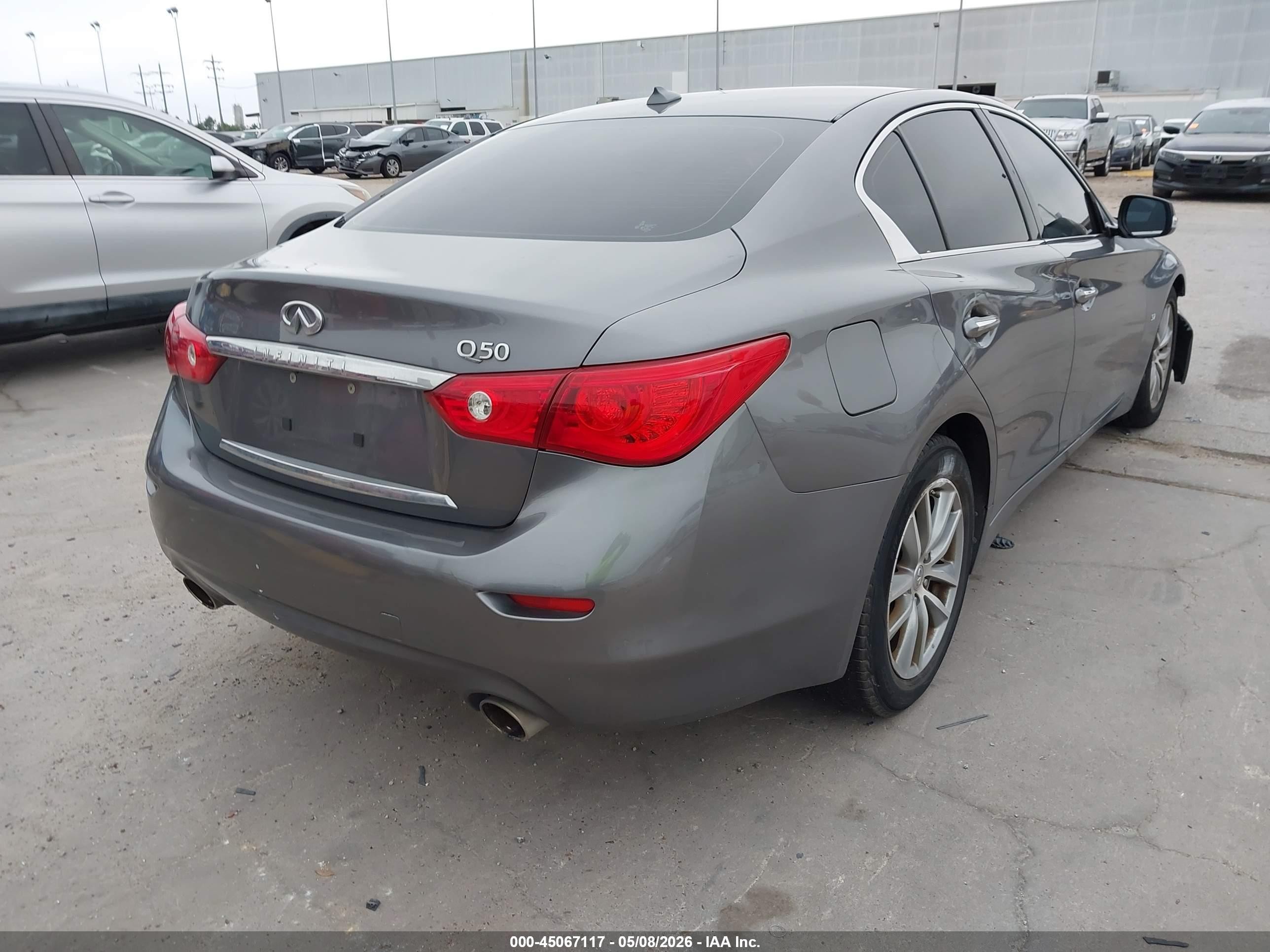 2014 Infiniti Q50 Premium Gray vin: JN1BV7AP7EM678181