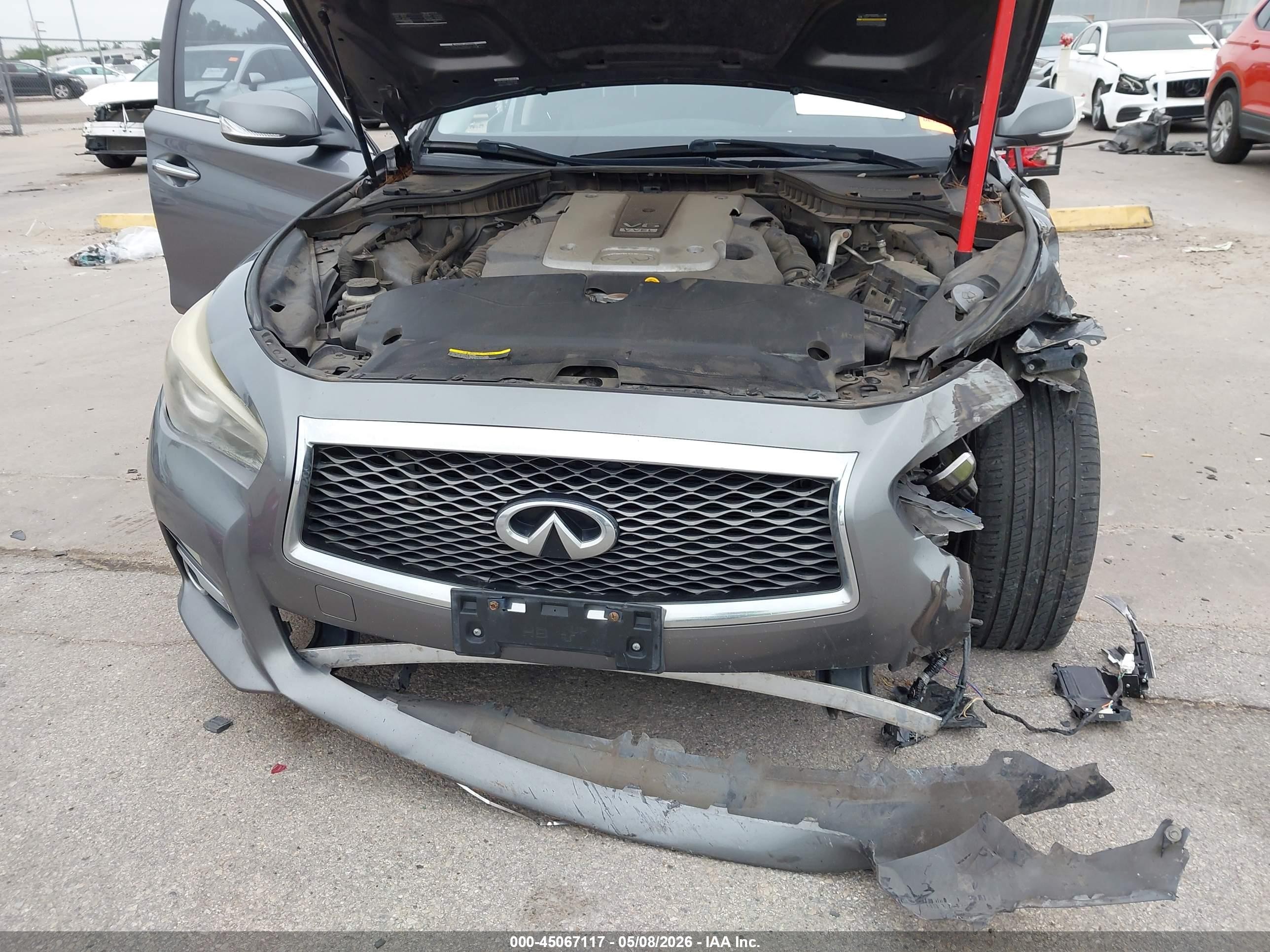 2014 Infiniti Q50 Premium Gray vin: JN1BV7AP7EM678181