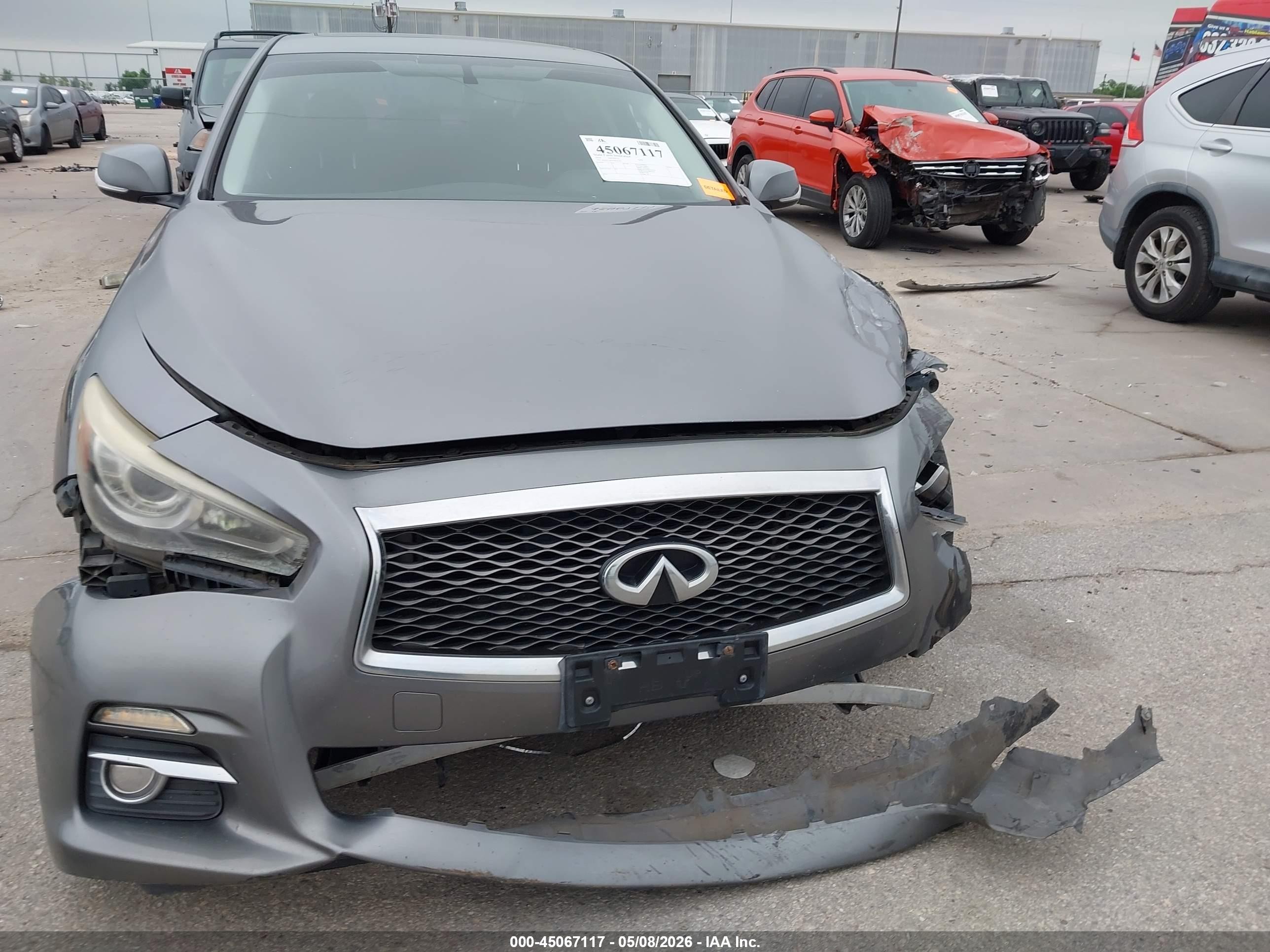 2014 Infiniti Q50 Premium Gray vin: JN1BV7AP7EM678181