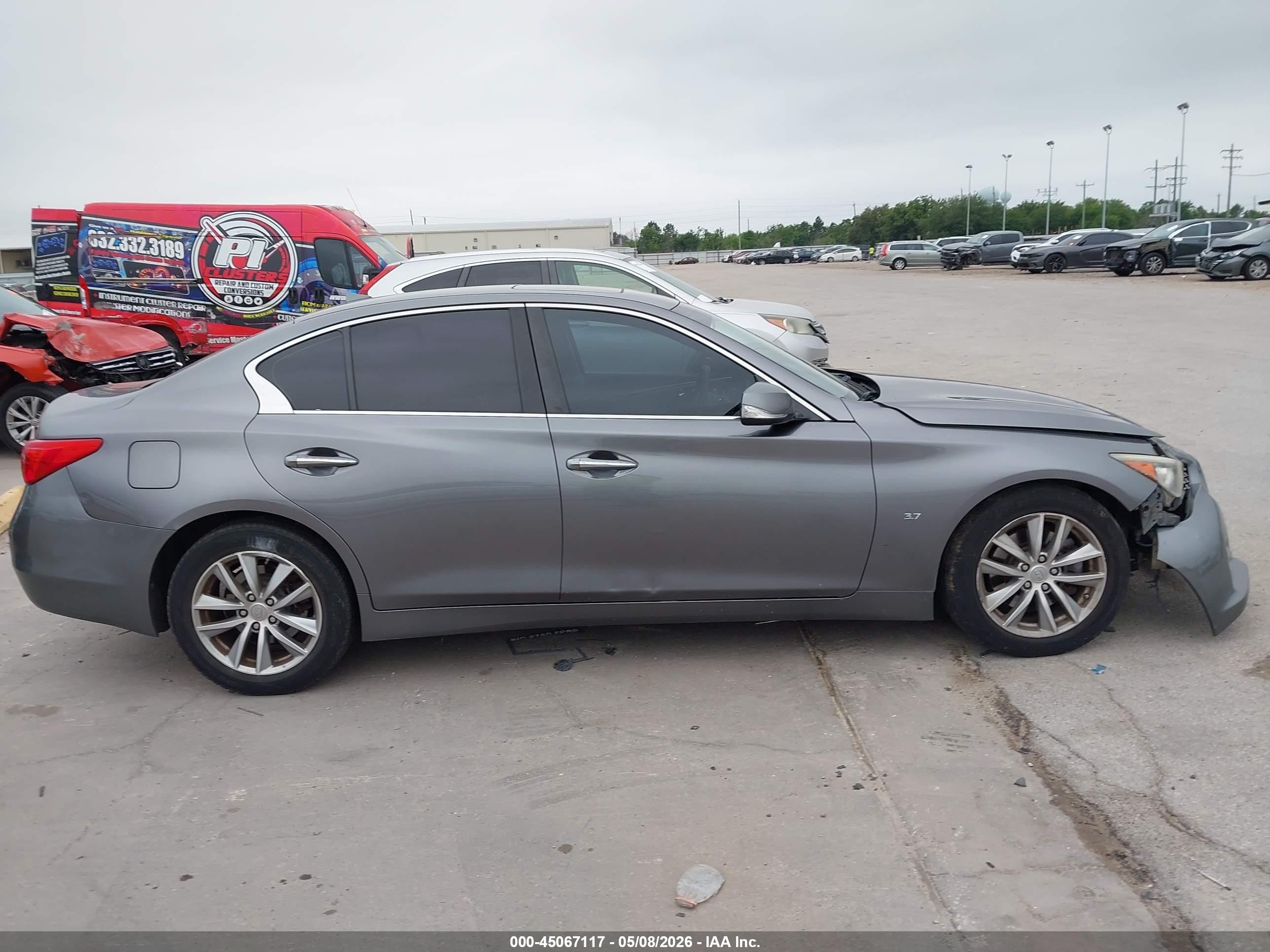 2014 Infiniti Q50 Premium Gray vin: JN1BV7AP7EM678181