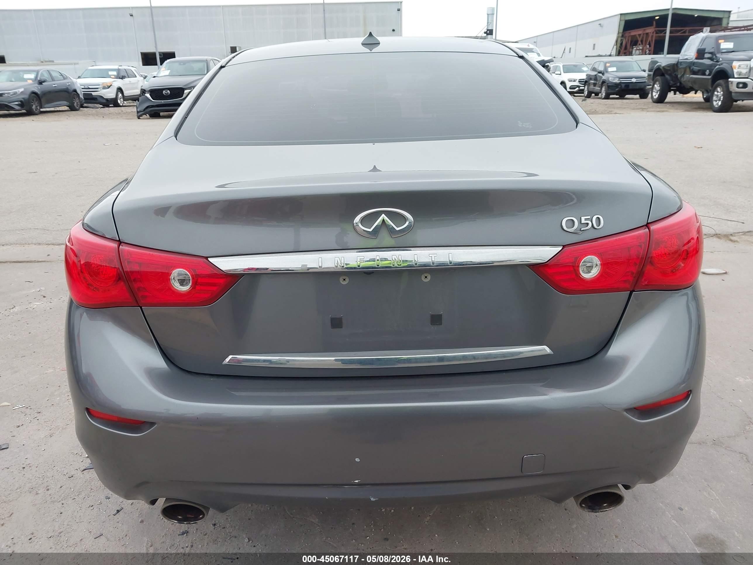 2014 Infiniti Q50 Premium Gray vin: JN1BV7AP7EM678181