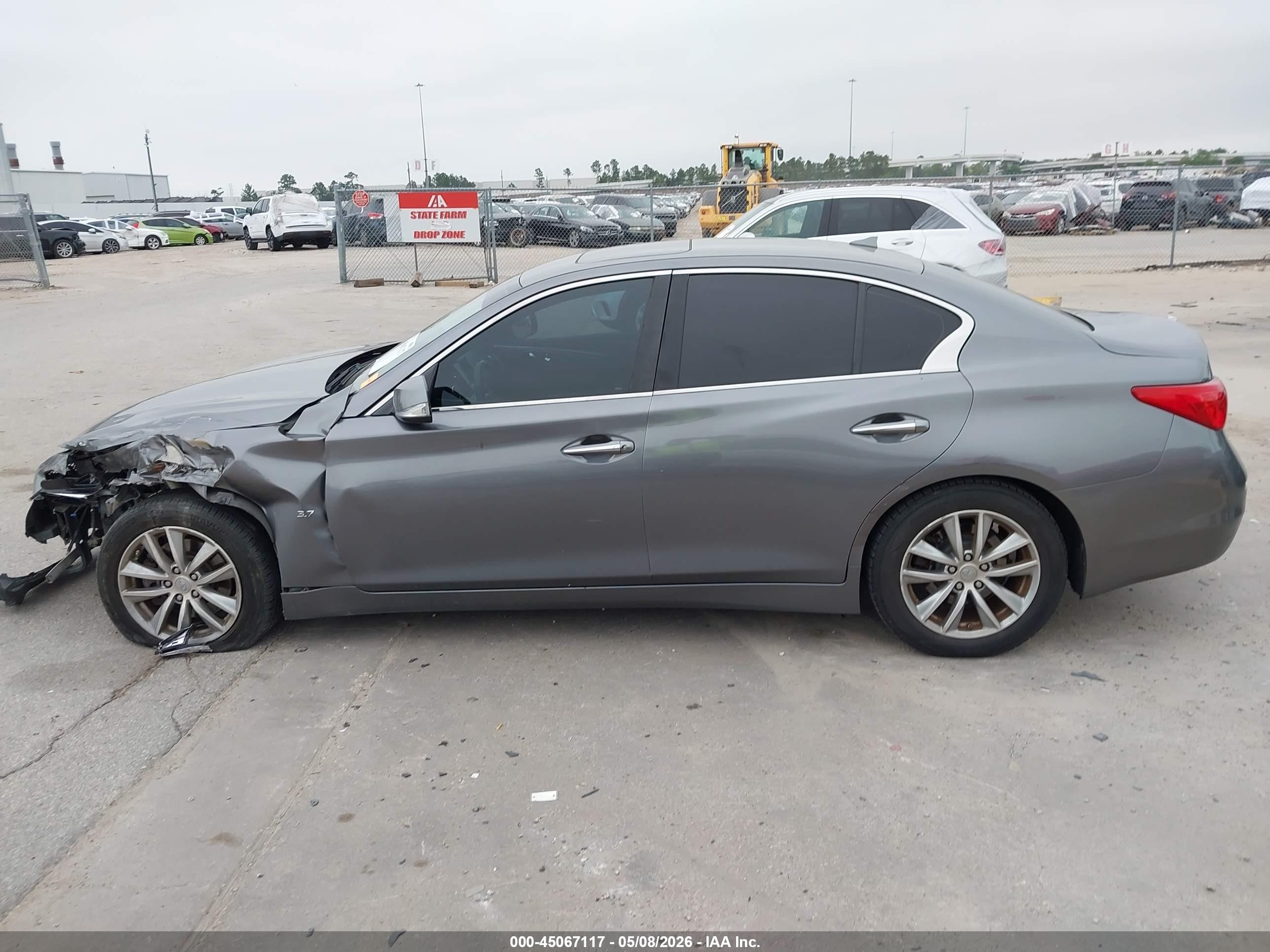 2014 Infiniti Q50 Premium Gray vin: JN1BV7AP7EM678181