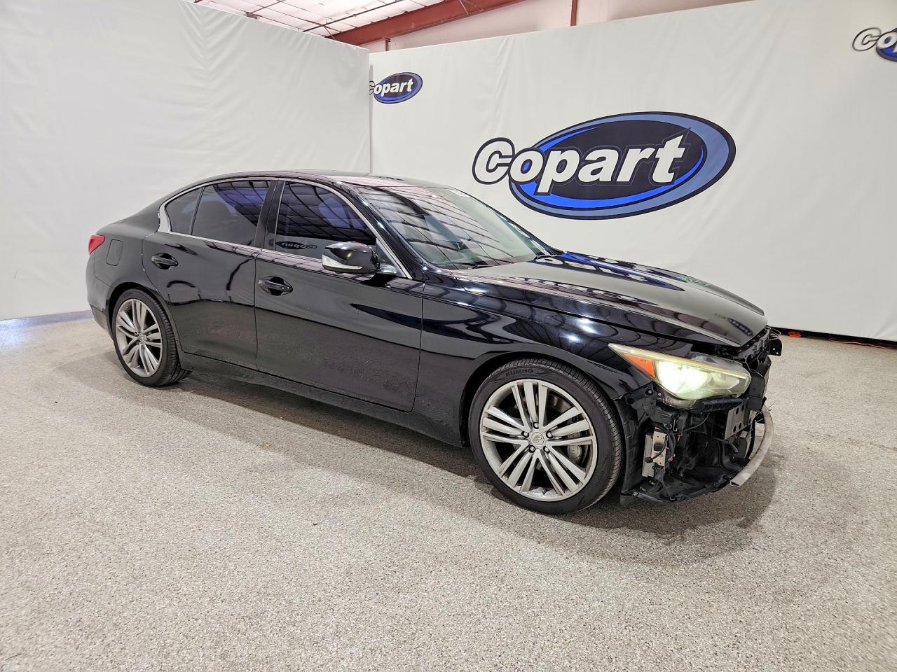 2014 Infiniti Q50 Sport Black vin: JN1BV7AP7EM684398