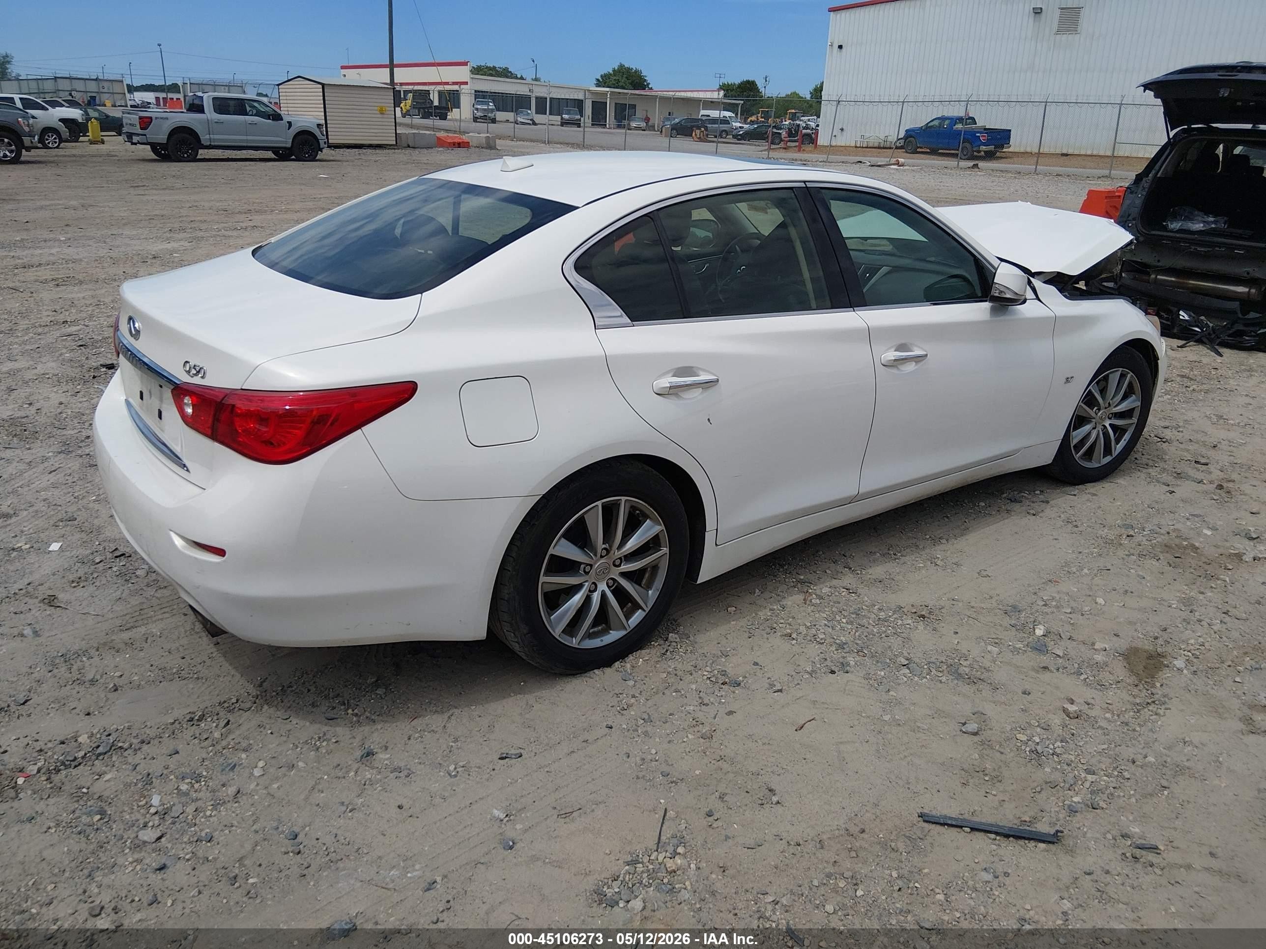 2014 Infiniti Q50 Premium/sport White vin: JN1BV7AP7EM686121