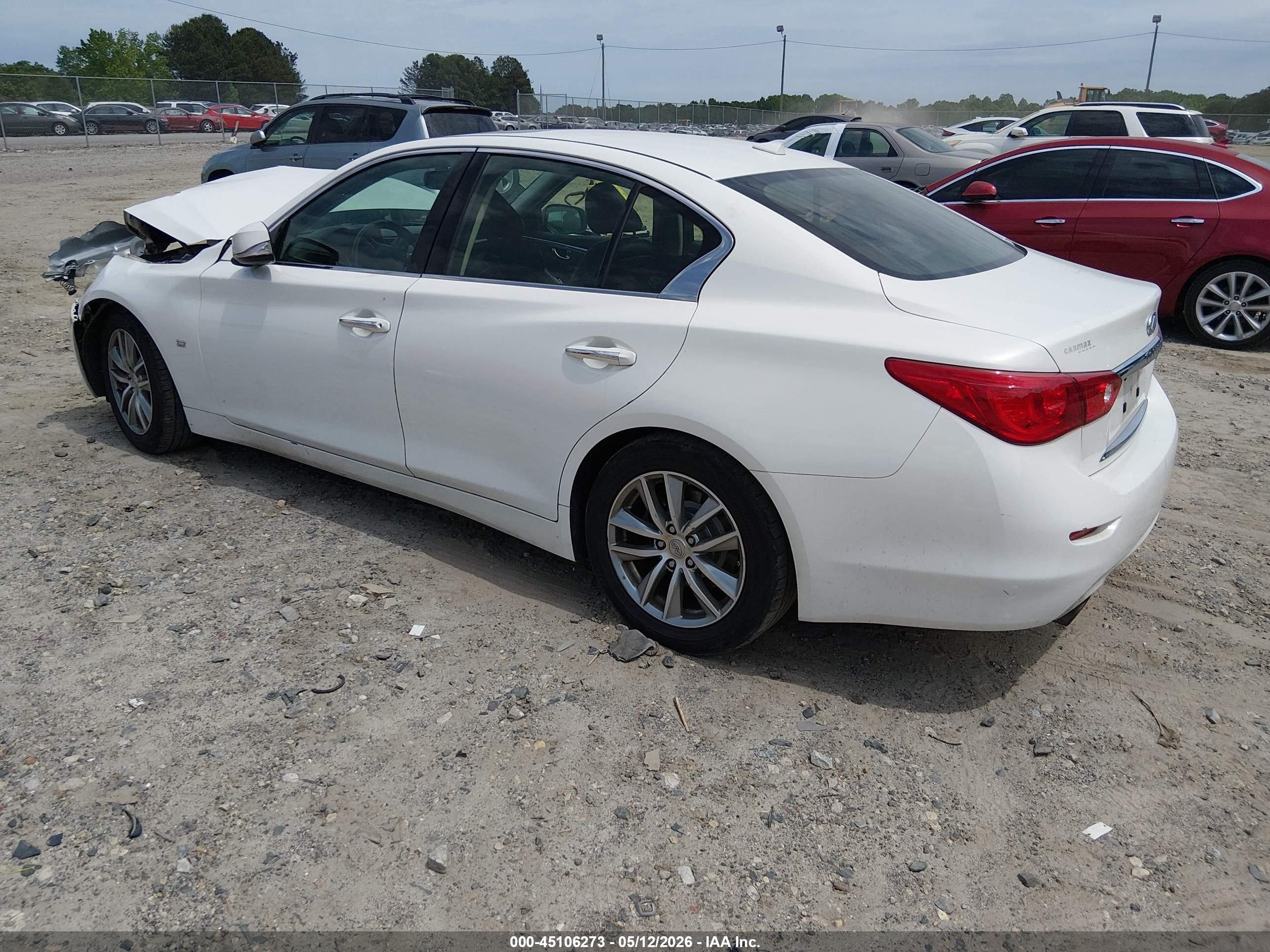 2014 Infiniti Q50 Premium/sport White vin: JN1BV7AP7EM686121
