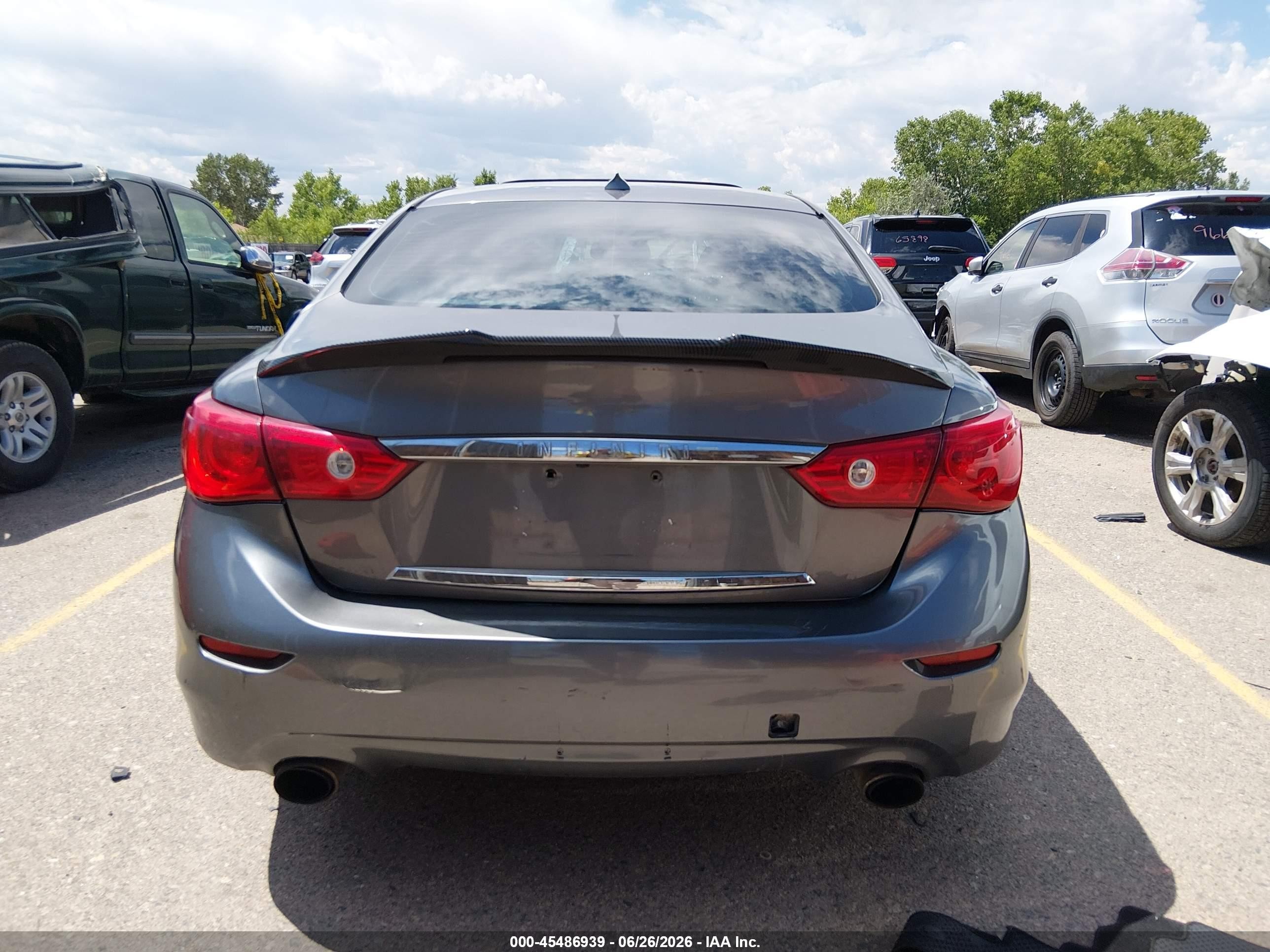 2014 Infiniti Q50 Premium/sport Gray vin: JN1BV7AP7EM686605